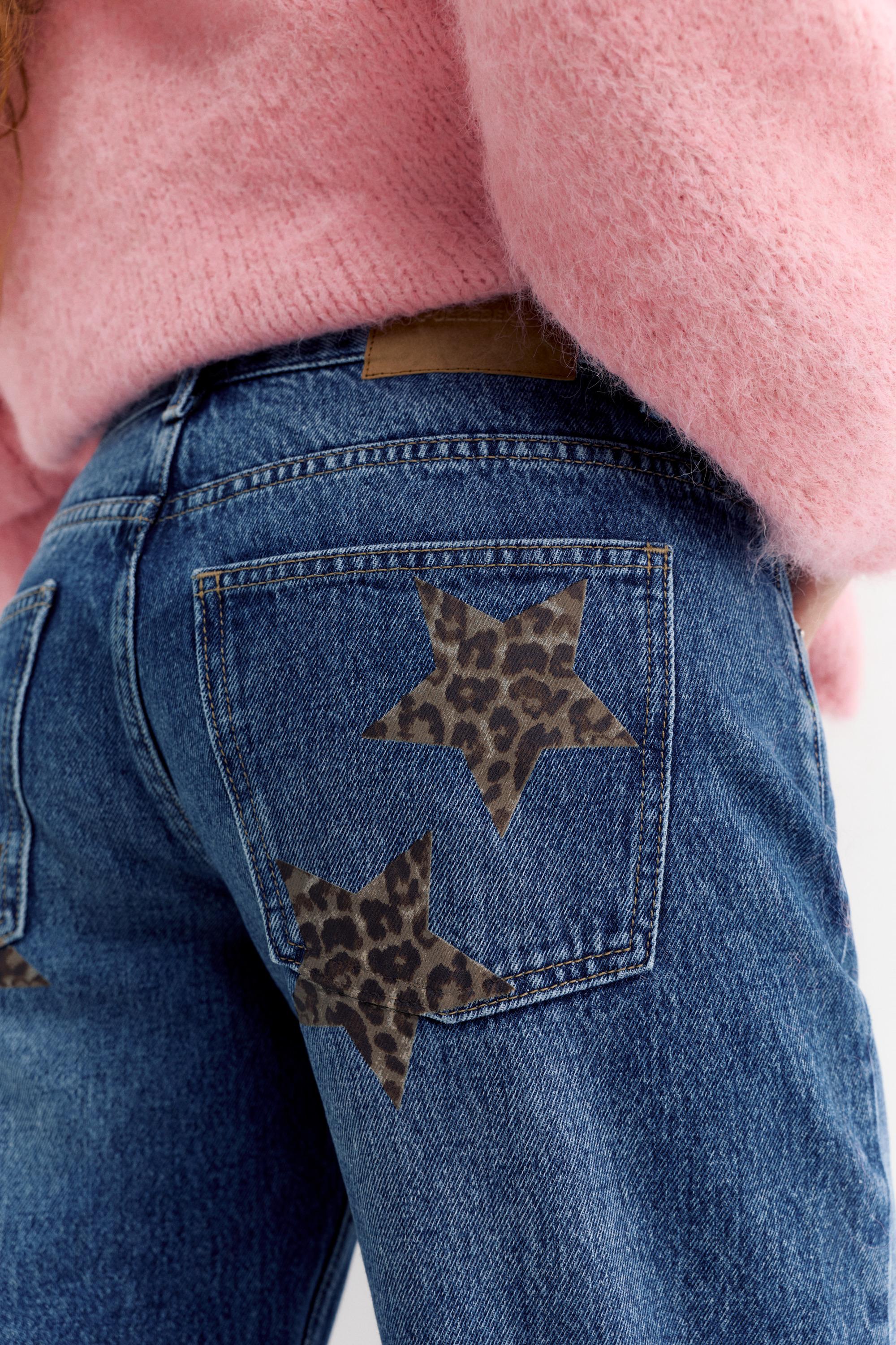 Yıldız detaylı straight fit jean - Görsel 49