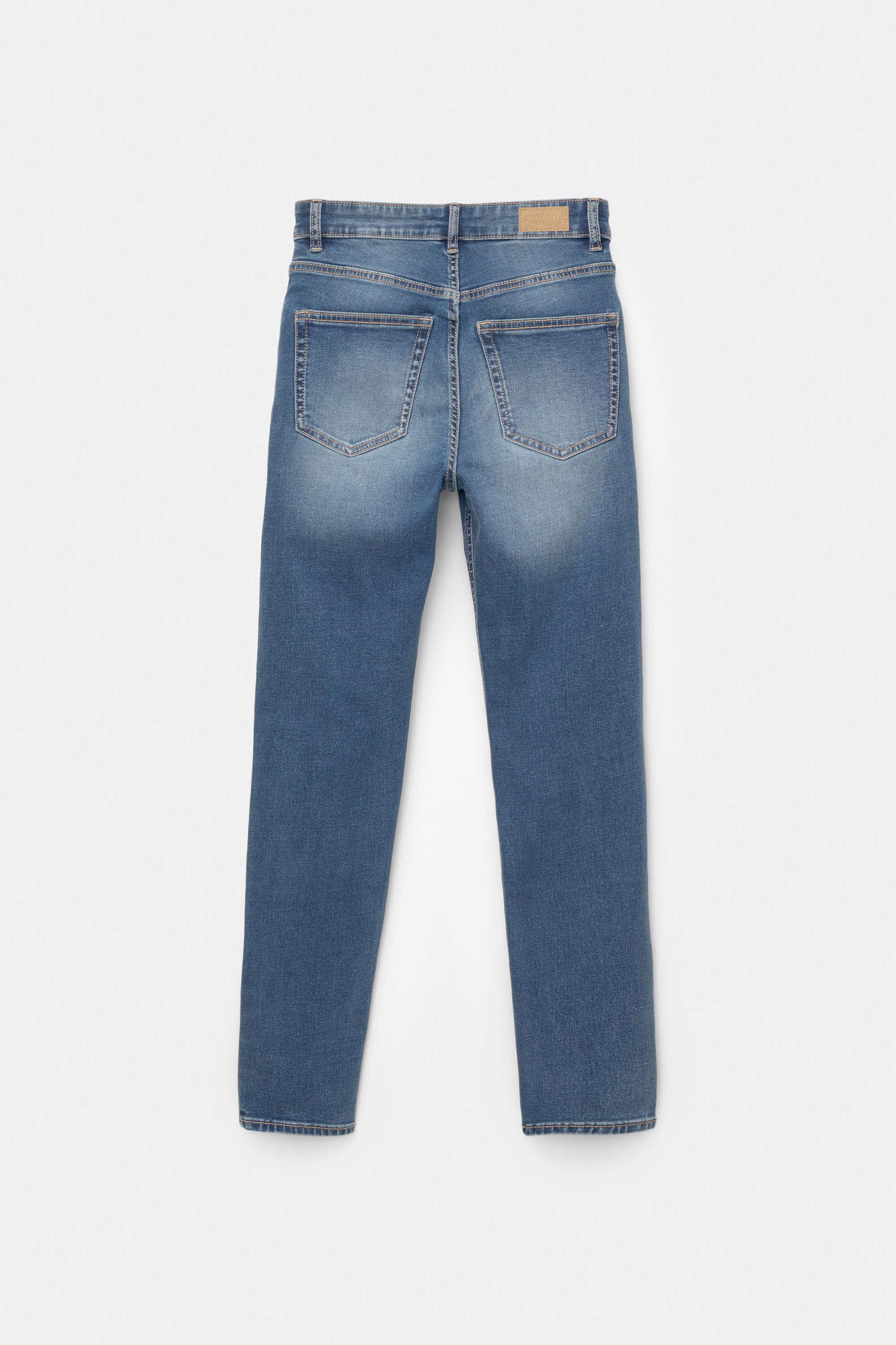 High-waist skinny jeans — Medium blue