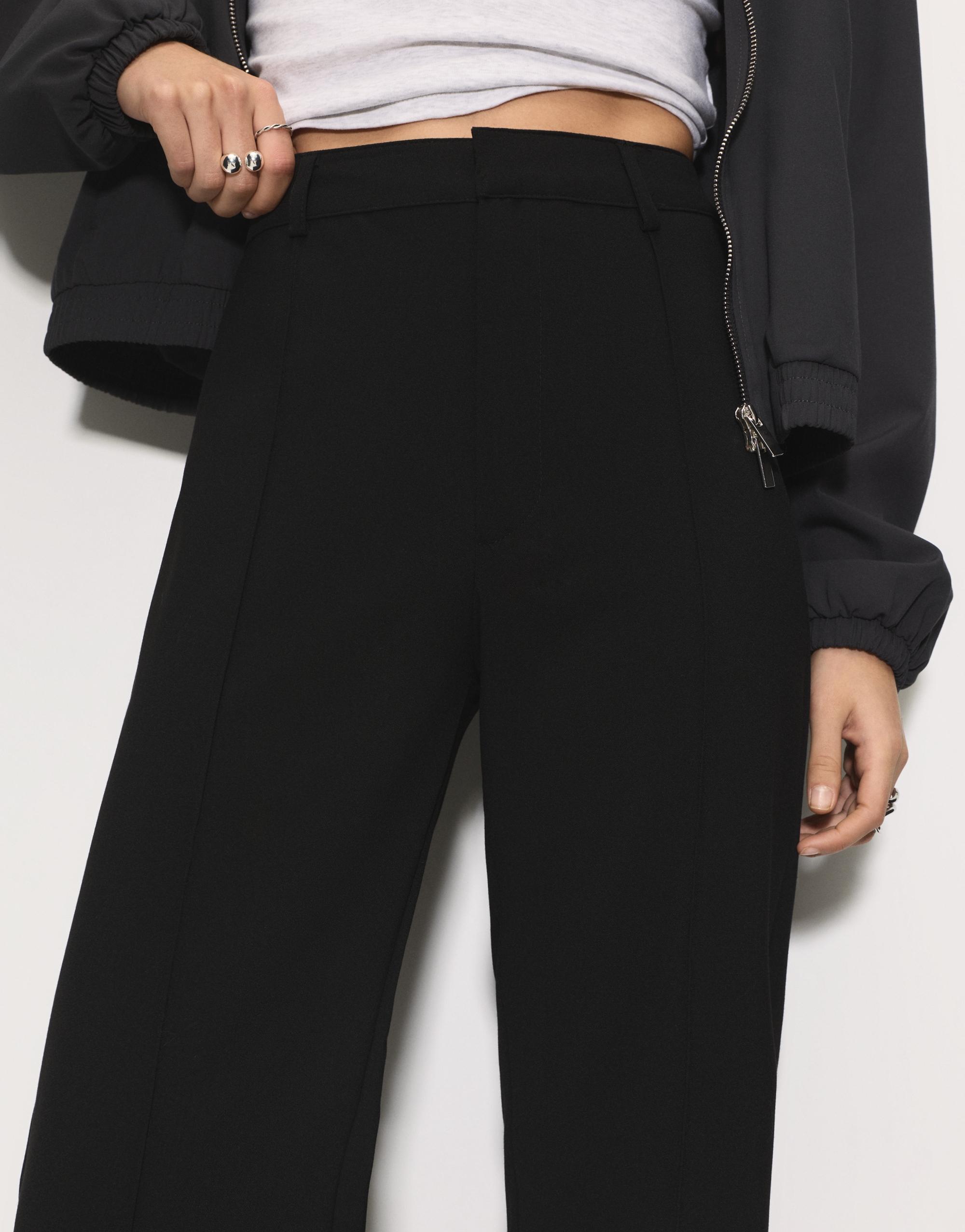 Smart trousers with seam detail — Black