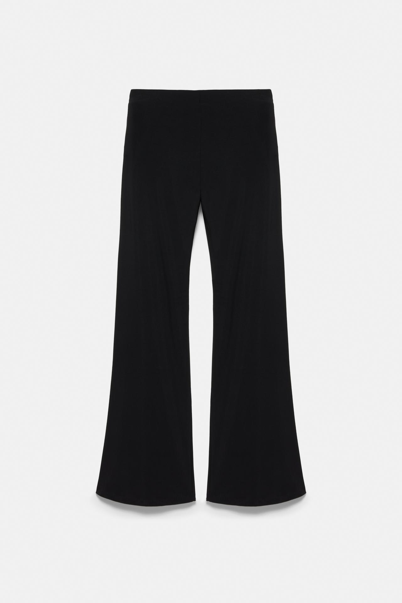 Black flared trousers — Black