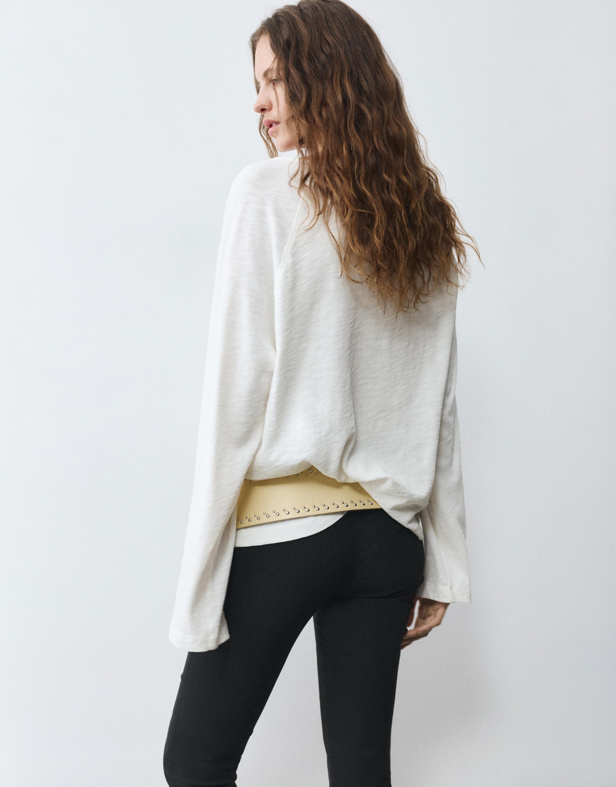 Long sleeve raglan T-shirt — Off white