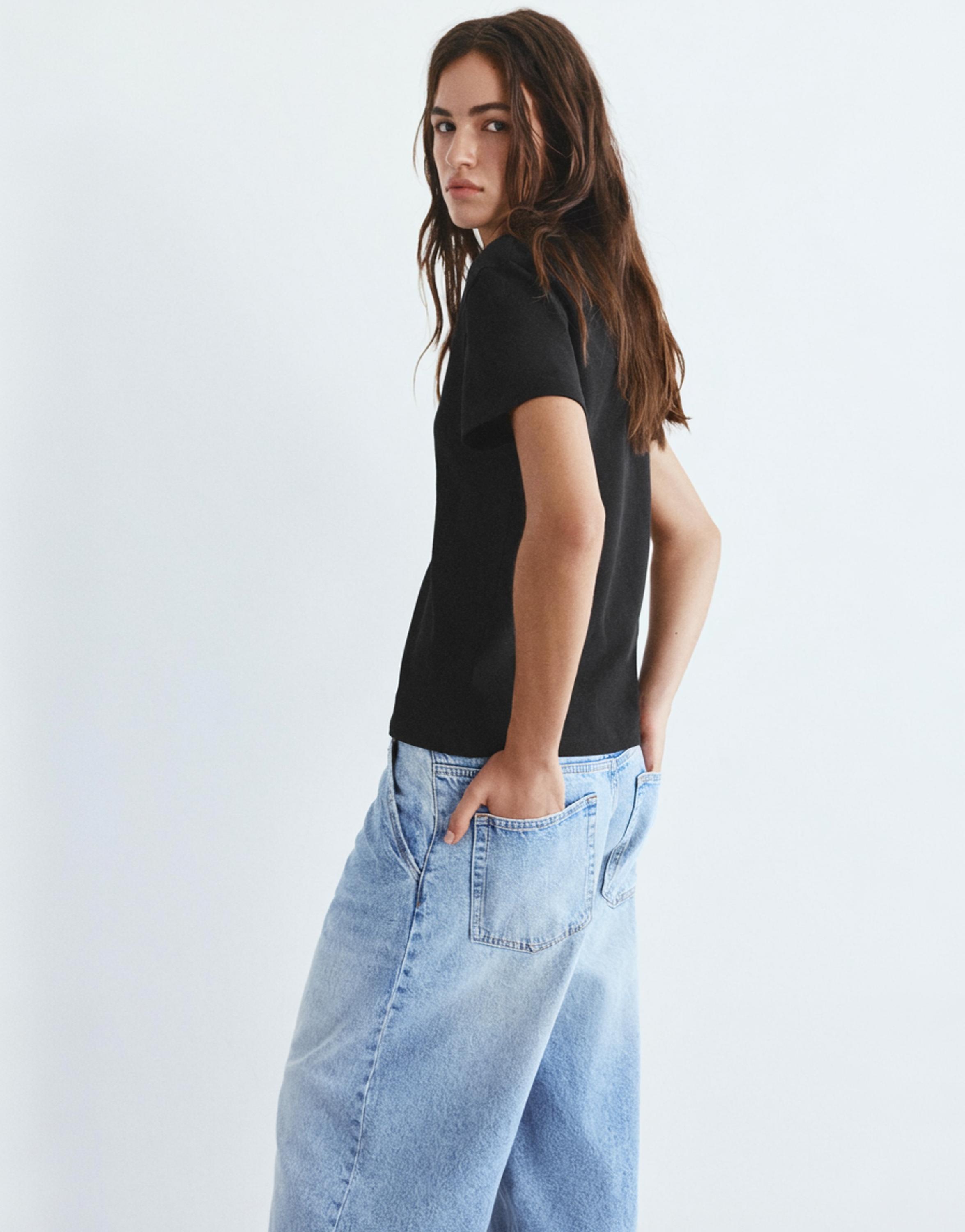 %100 pamuklu kısa kollu t-shirt - Görsel 53