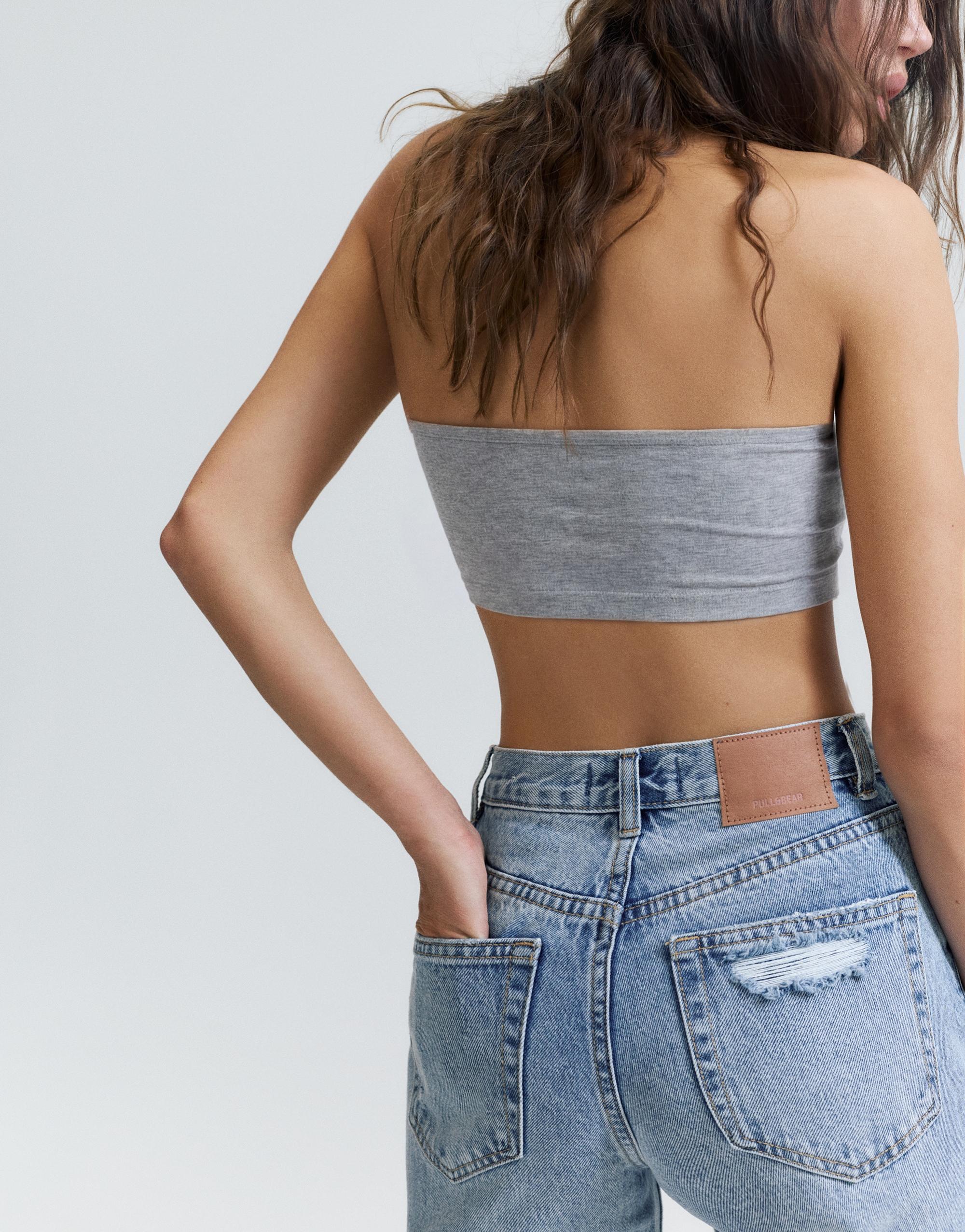 Yırtık mom fit jean - Görsel 4
