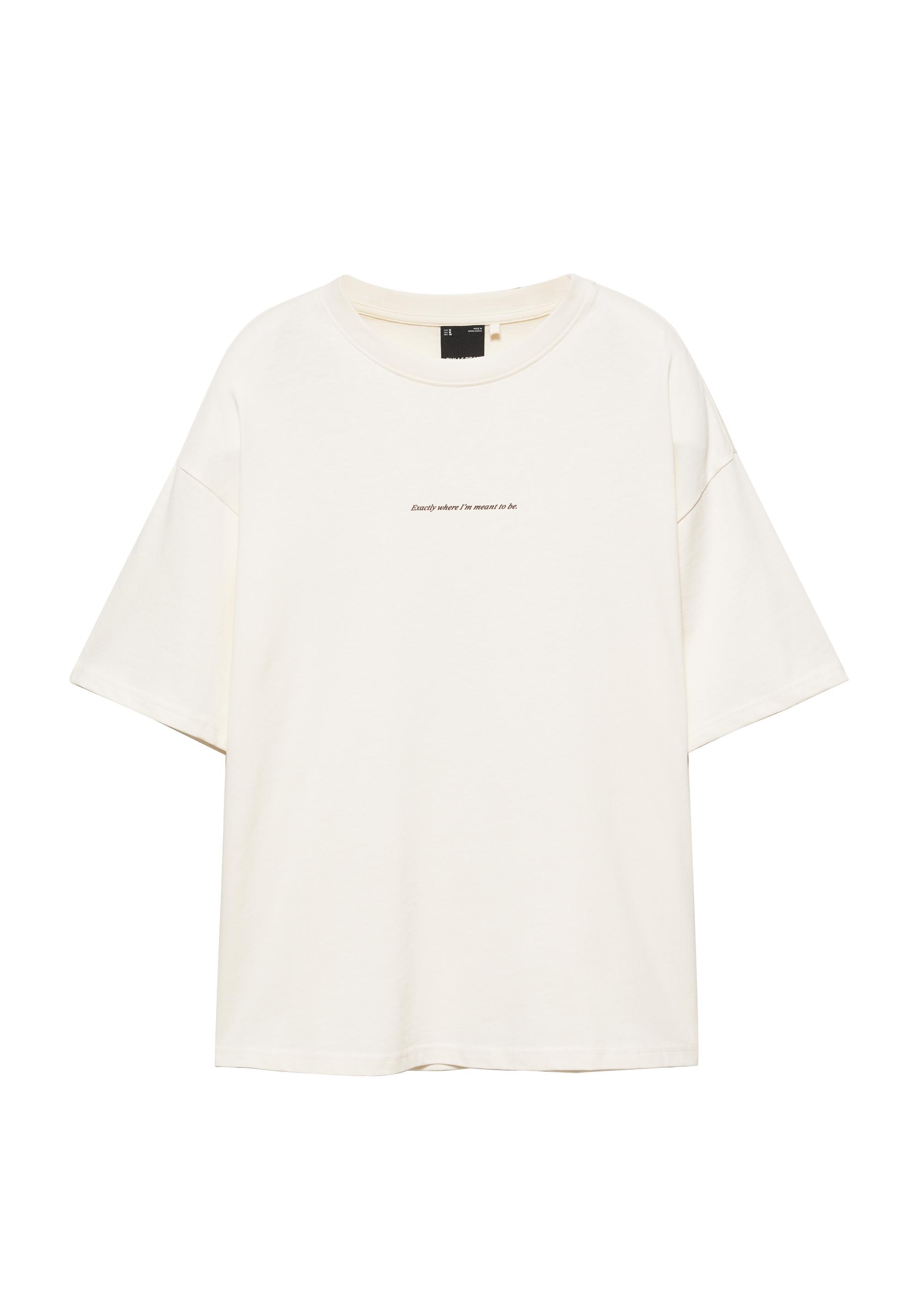 Relaxed fit slogan T-shirt — Sand