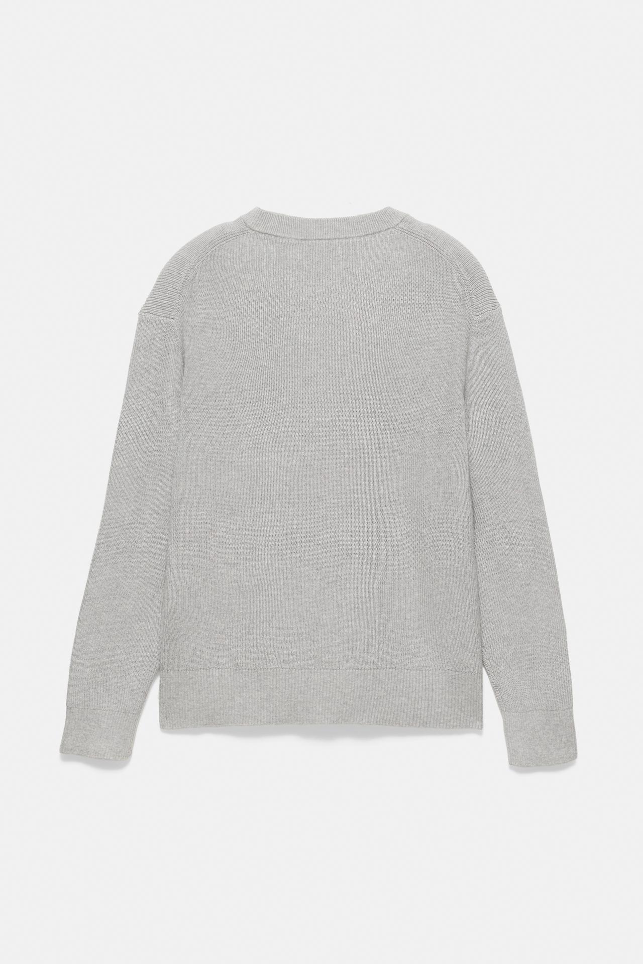 Basic knit jumper — Medium grey
