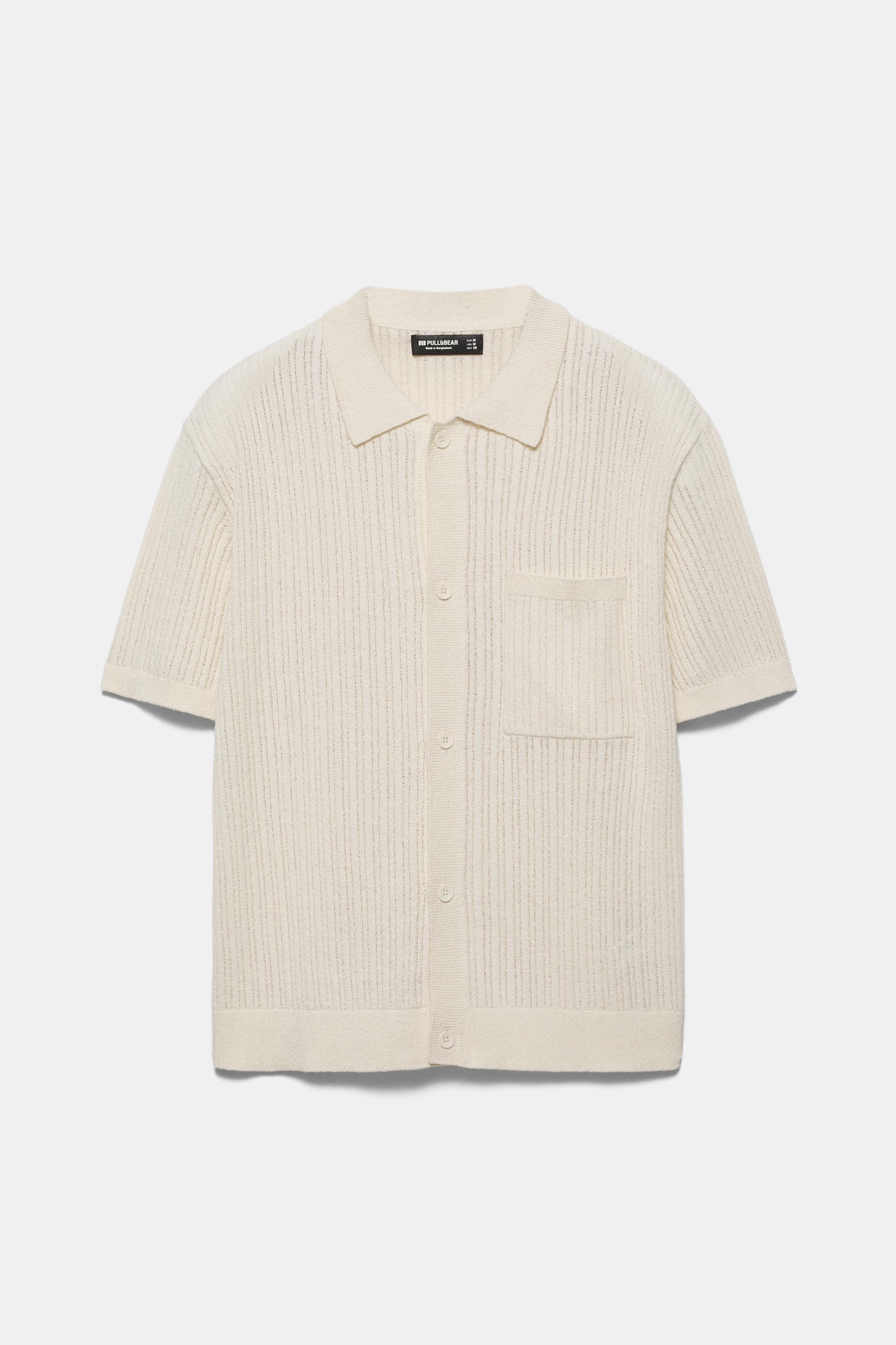 Kısa kollu örgü gömlek - Görsel 13