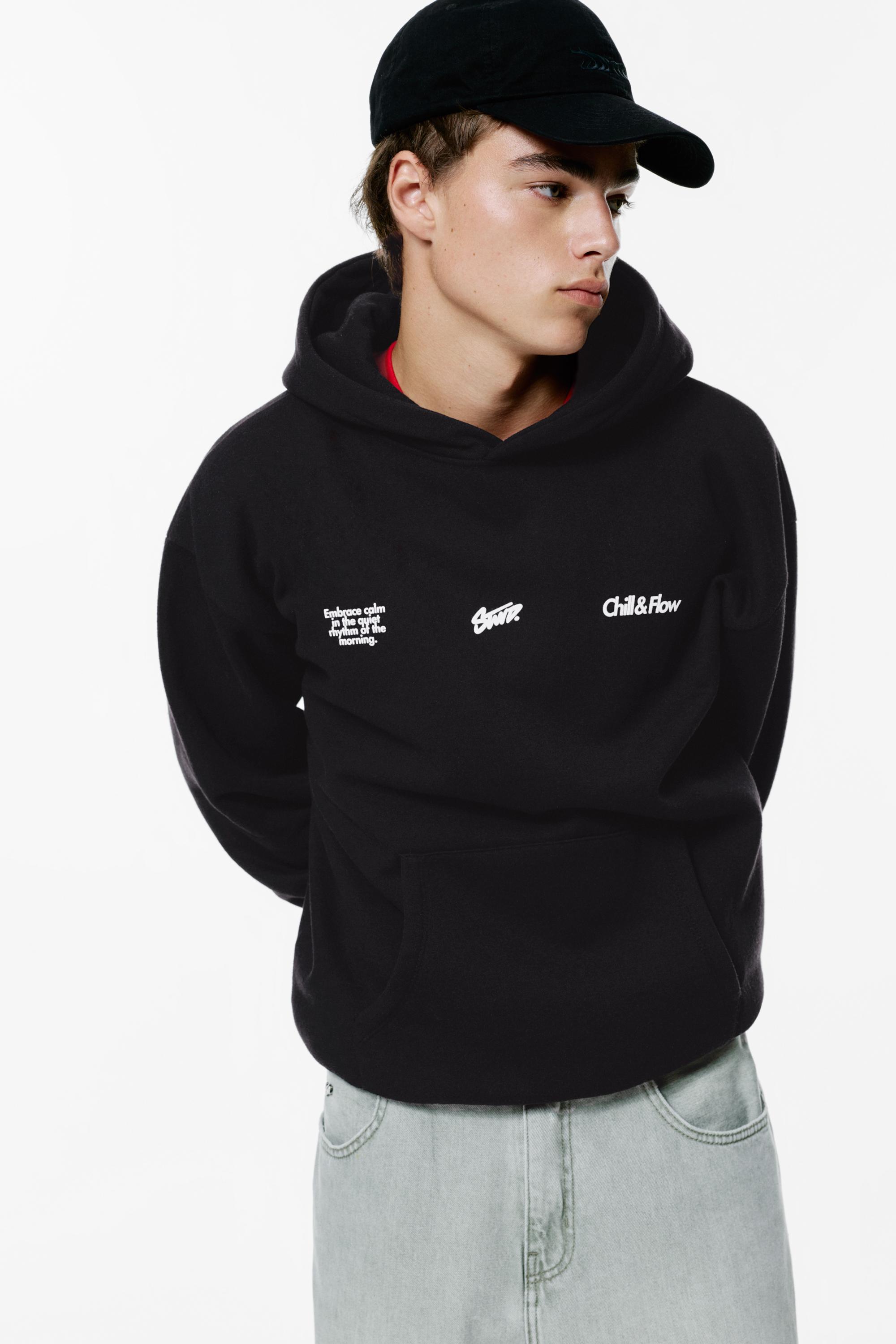 STWD Çilek Desenli Kapüşonlu Sweatshirt - PULL&BEAR