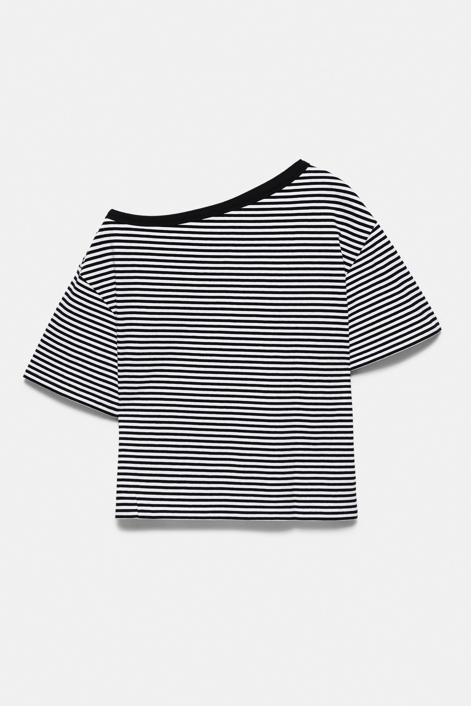 Asimetrik kısa kollu t-shirt - Görsel 41