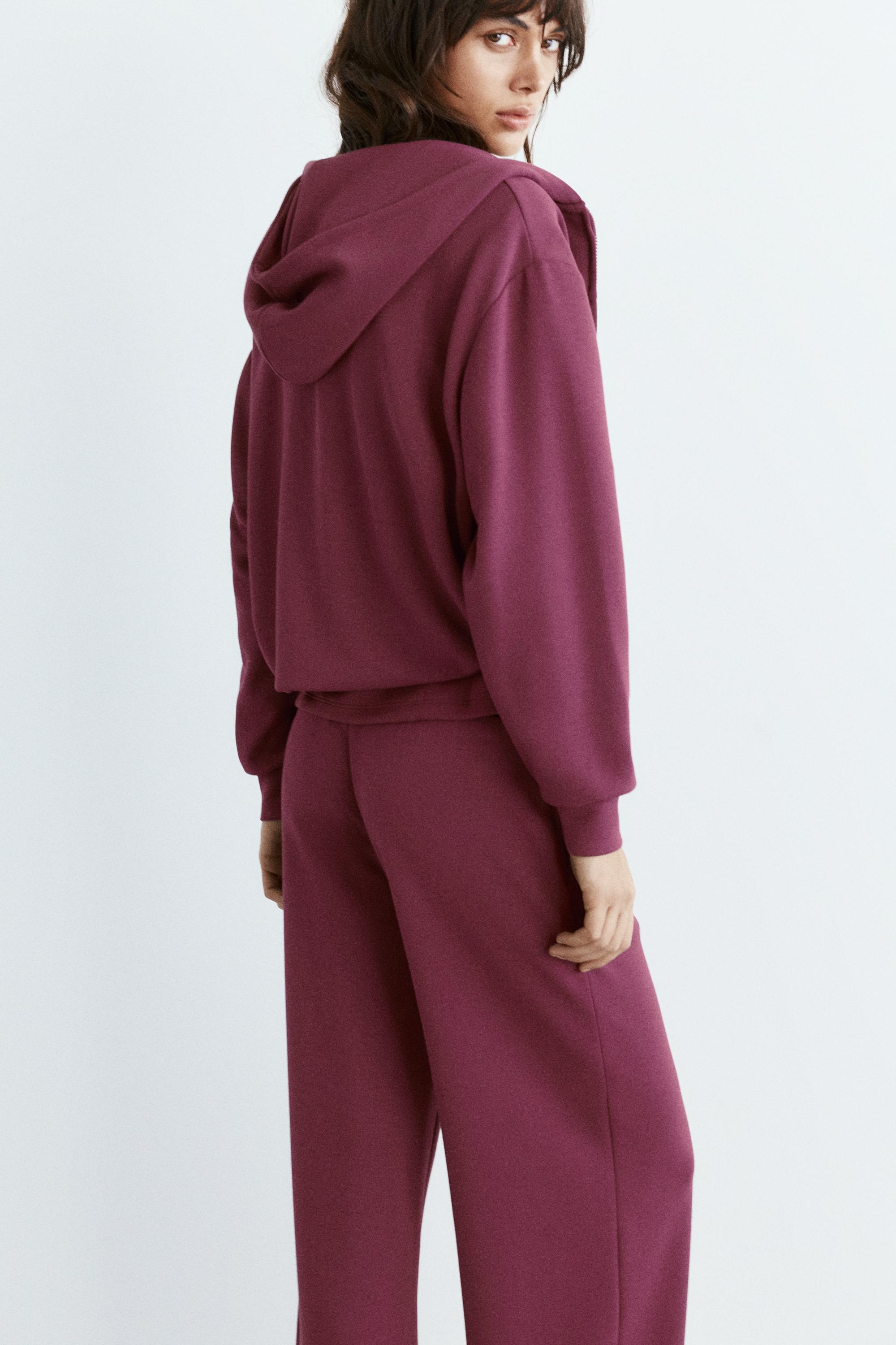 Soft touch hooded sweatshirt — Eggplant