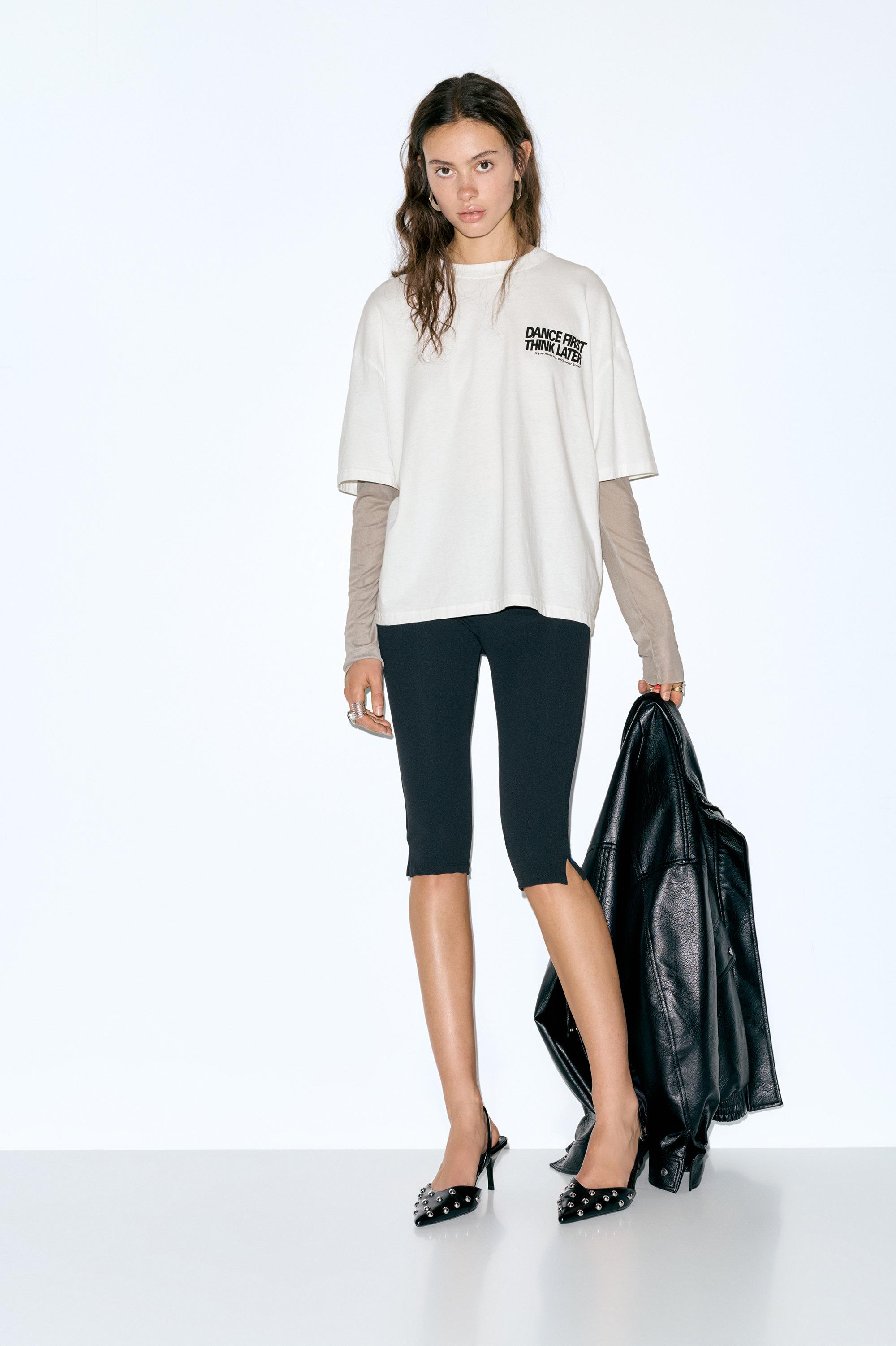 Double sleeve T-shirt with slogan — Ice