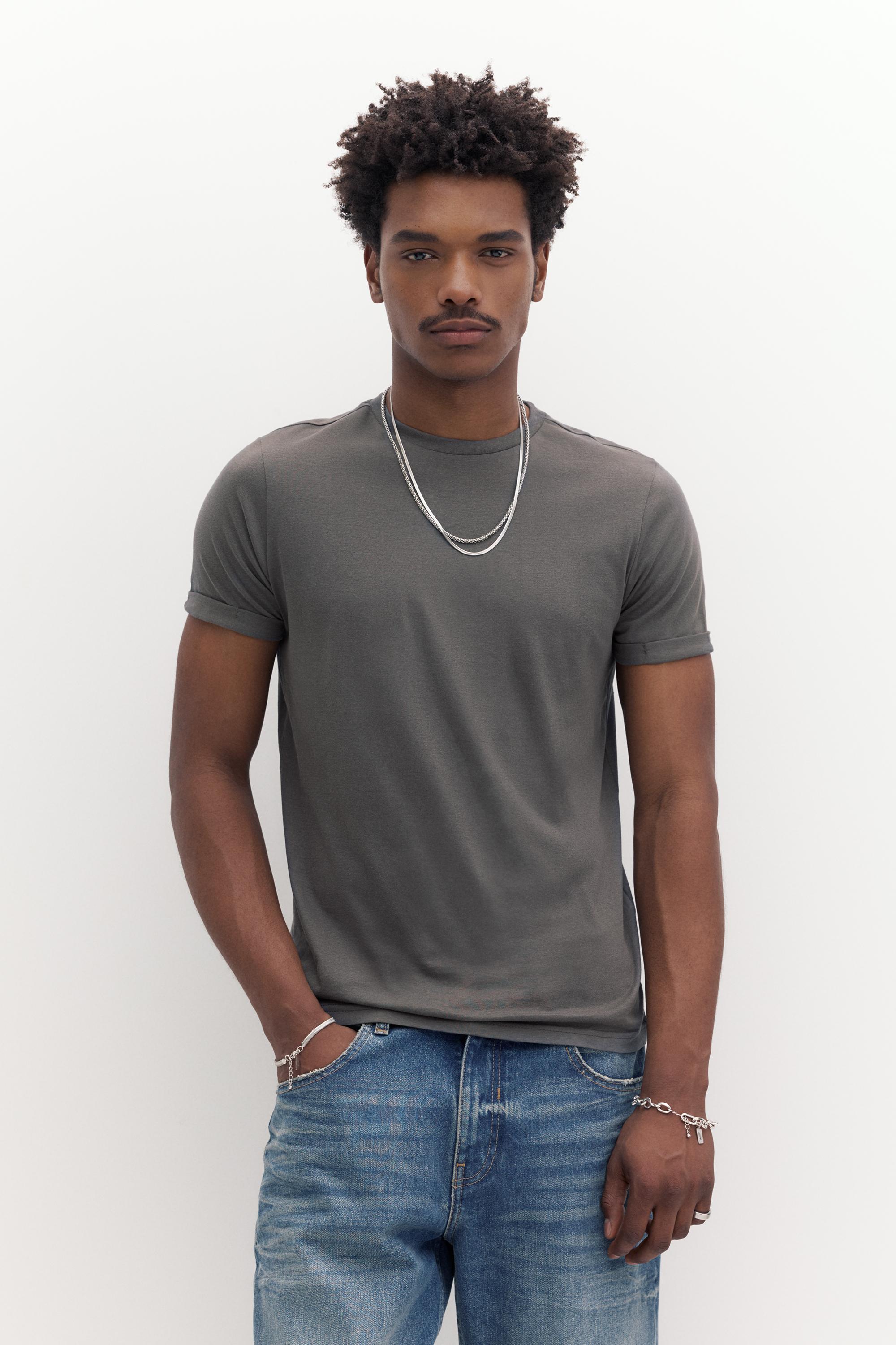 Muscle fit T-shirt — Dark grey