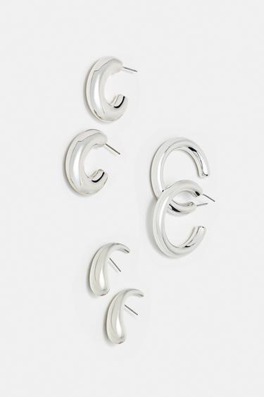 Pack of 6 basic hoops — Gold 3
