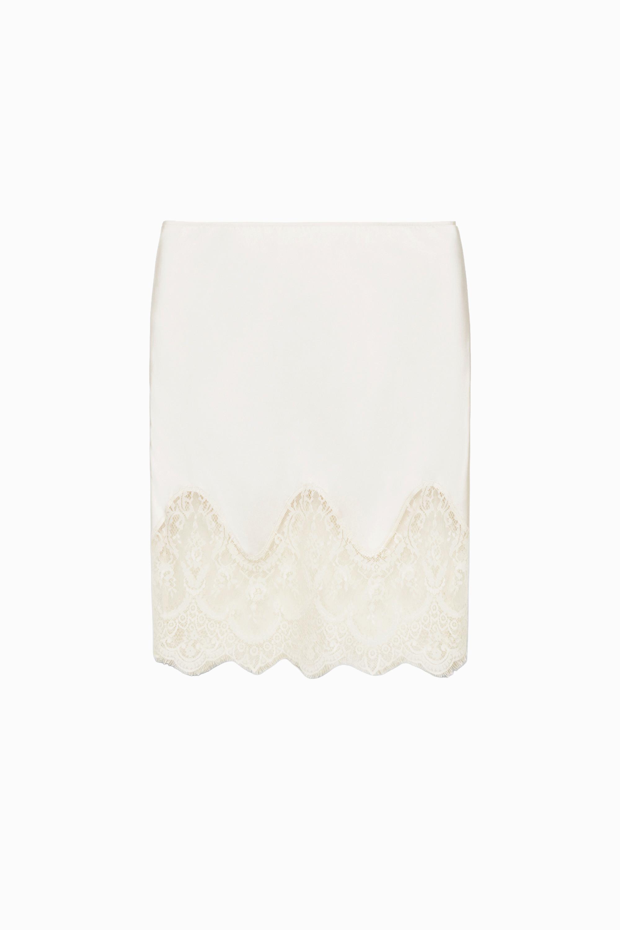 Dantel detaylı midi etek - Görsel 4