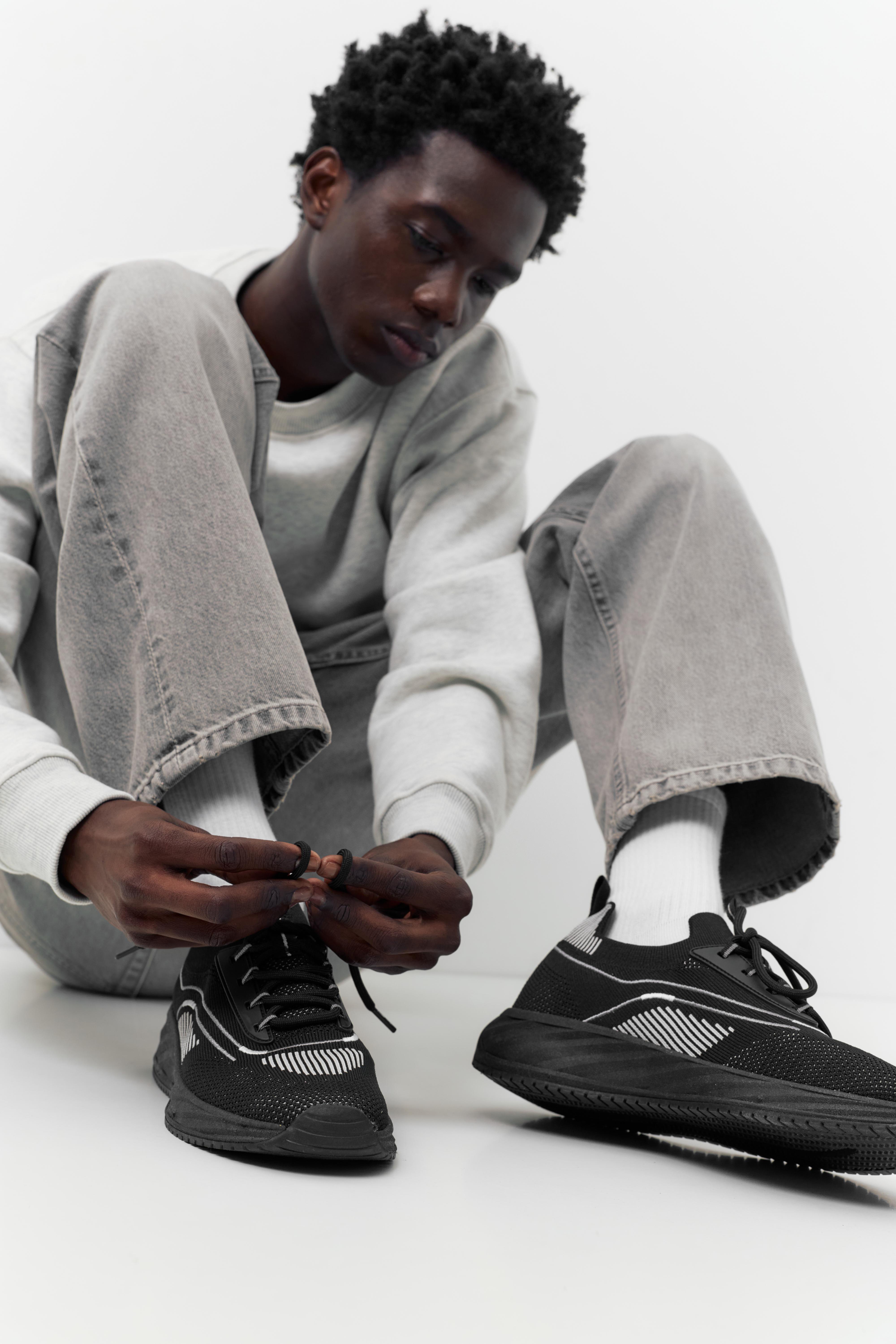 Fabric trainers — Black