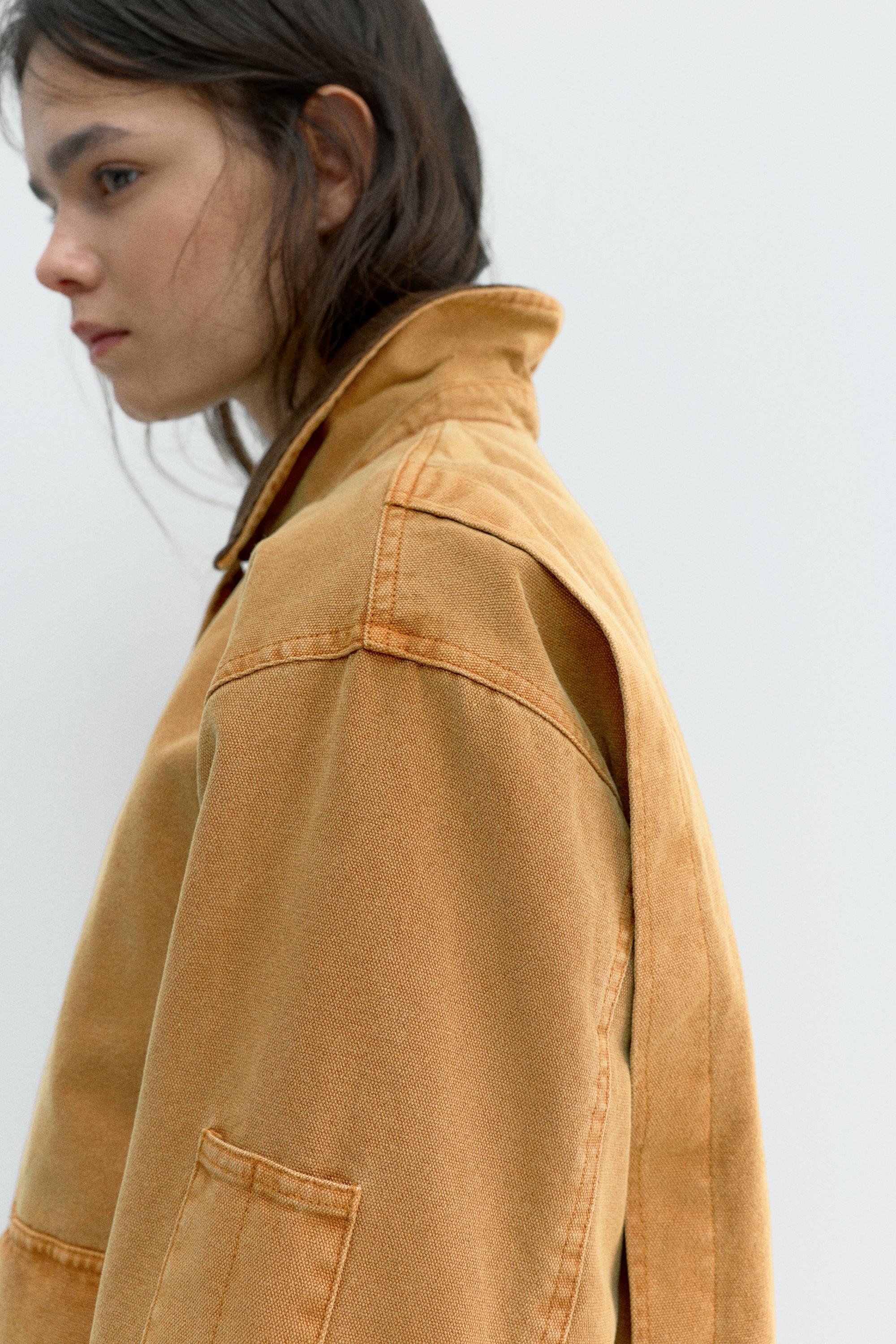 Combined collar jacket — Ocher