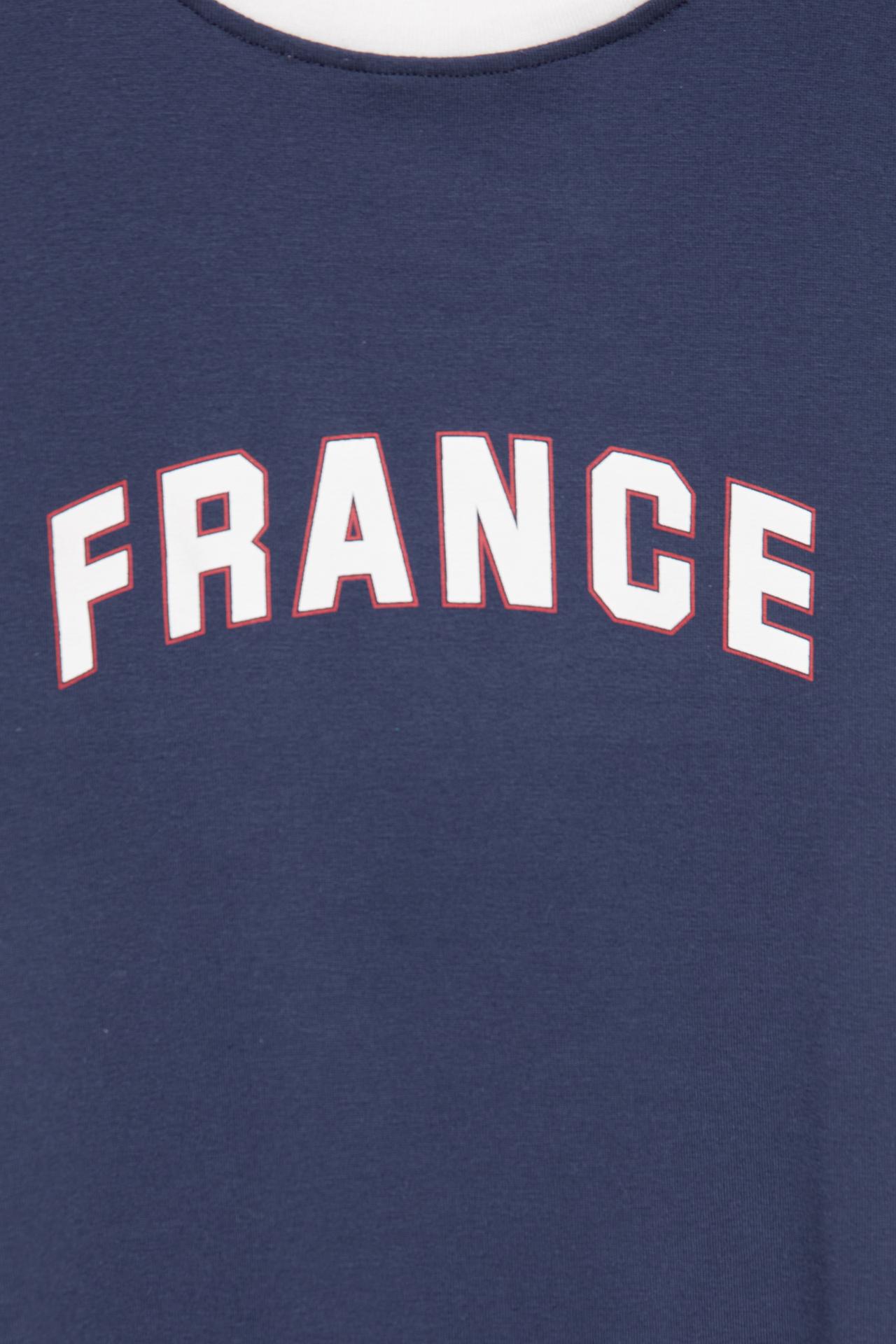Slim fit France graphic T-shirt — Navy