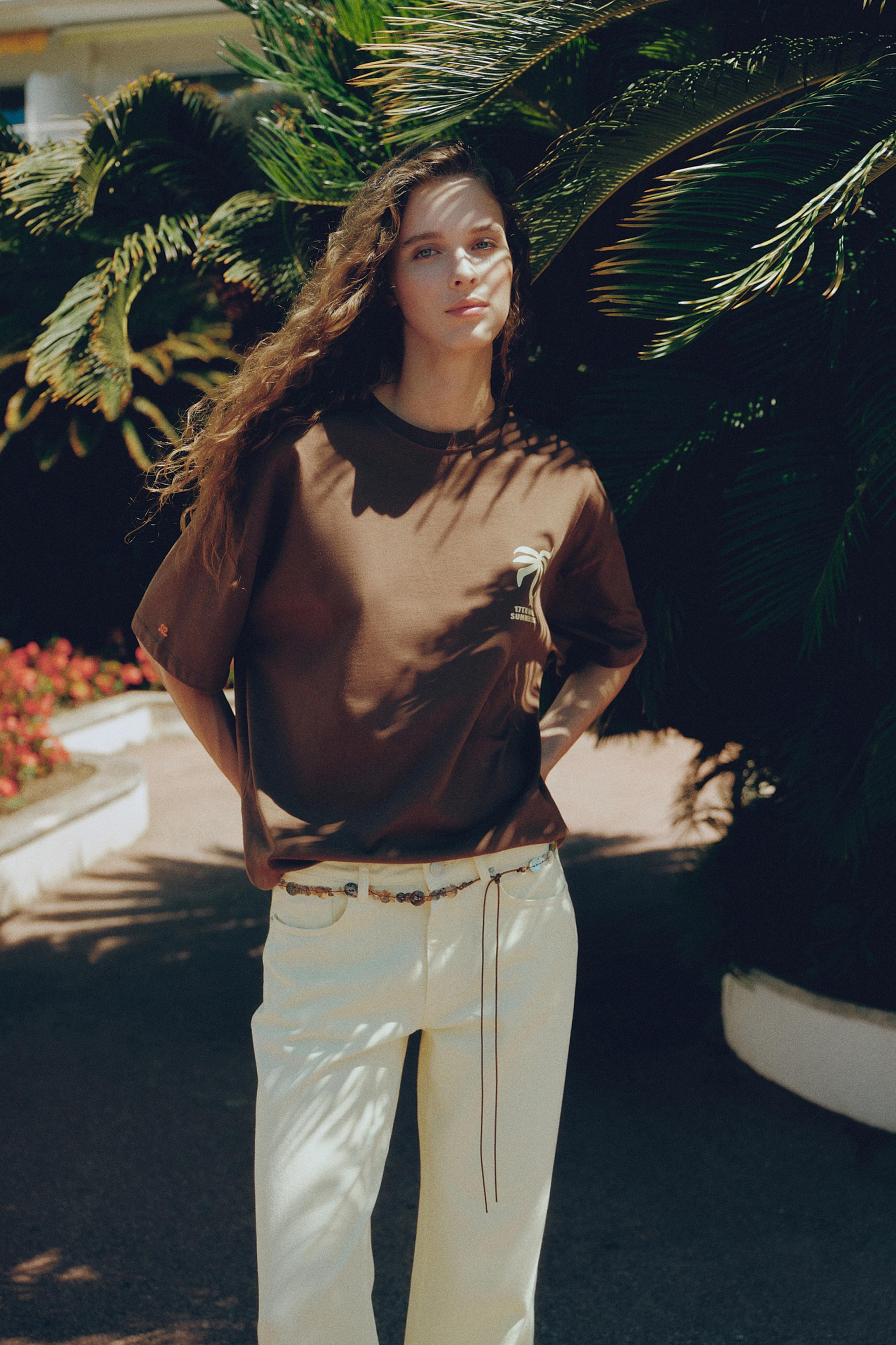 Mother-of-pearl-effect button belt — Ecru