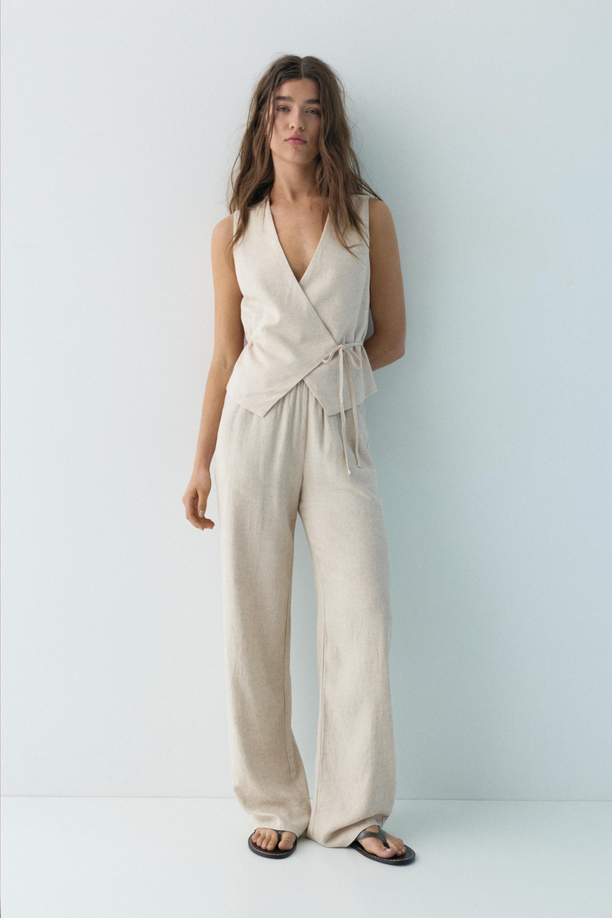 Rustik keten yelek - Görsel 27