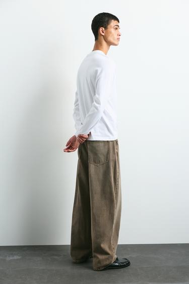 Baggy balloon jeans — Tobacco brown 3