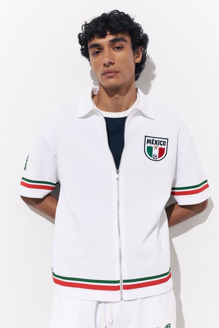 Mexico FIFA WORLD CUP 26™ zip polo shirt — Off white