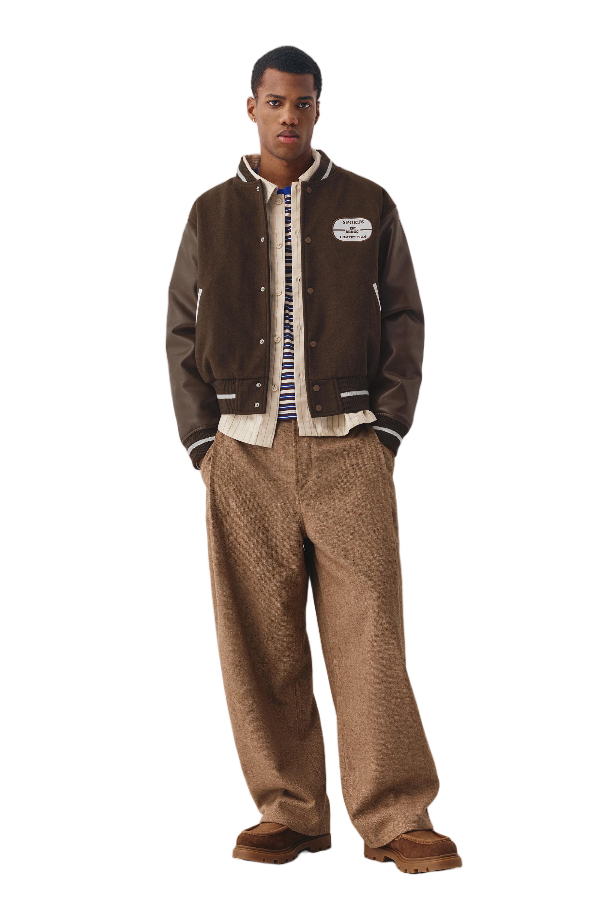 Kahverengi bomber ceket - Görsel 17