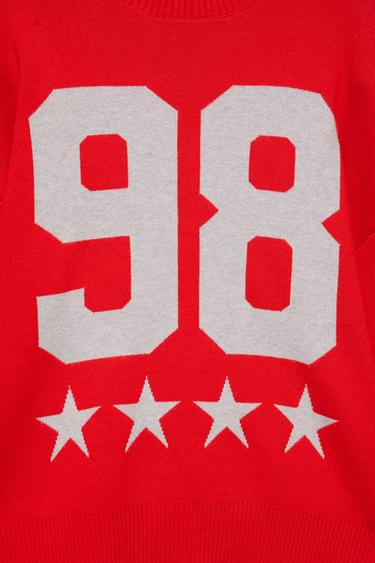 Red star number jumper — Red 7