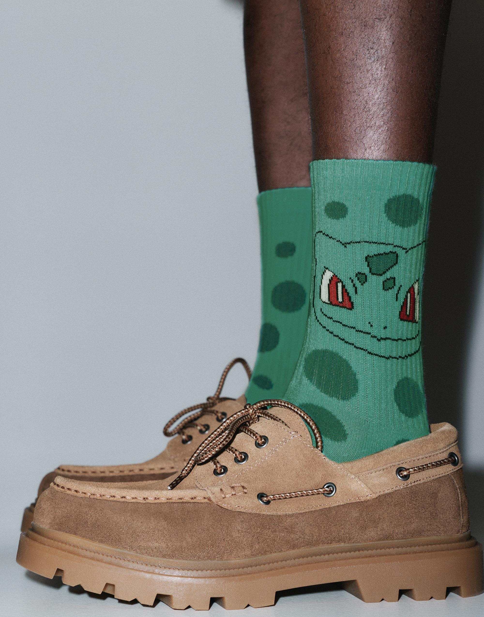 Pokémon Bulbasaur Socks — Medium green
