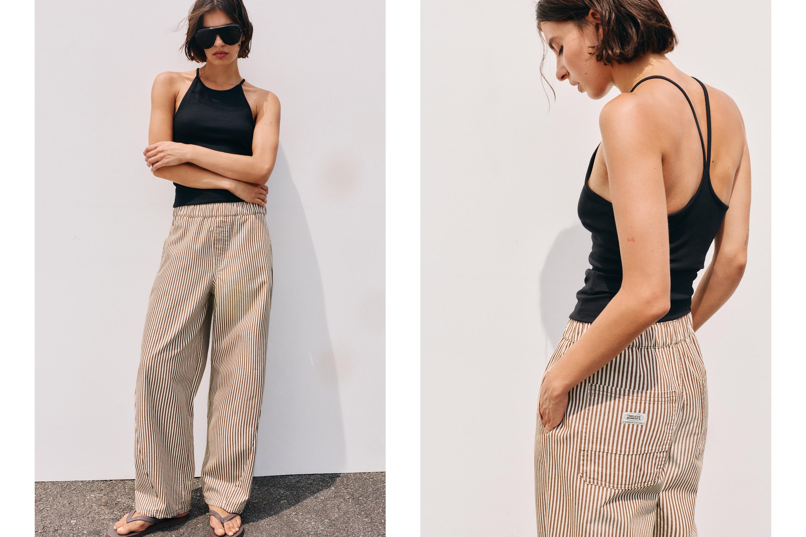 Barrel trousers — Beach sand