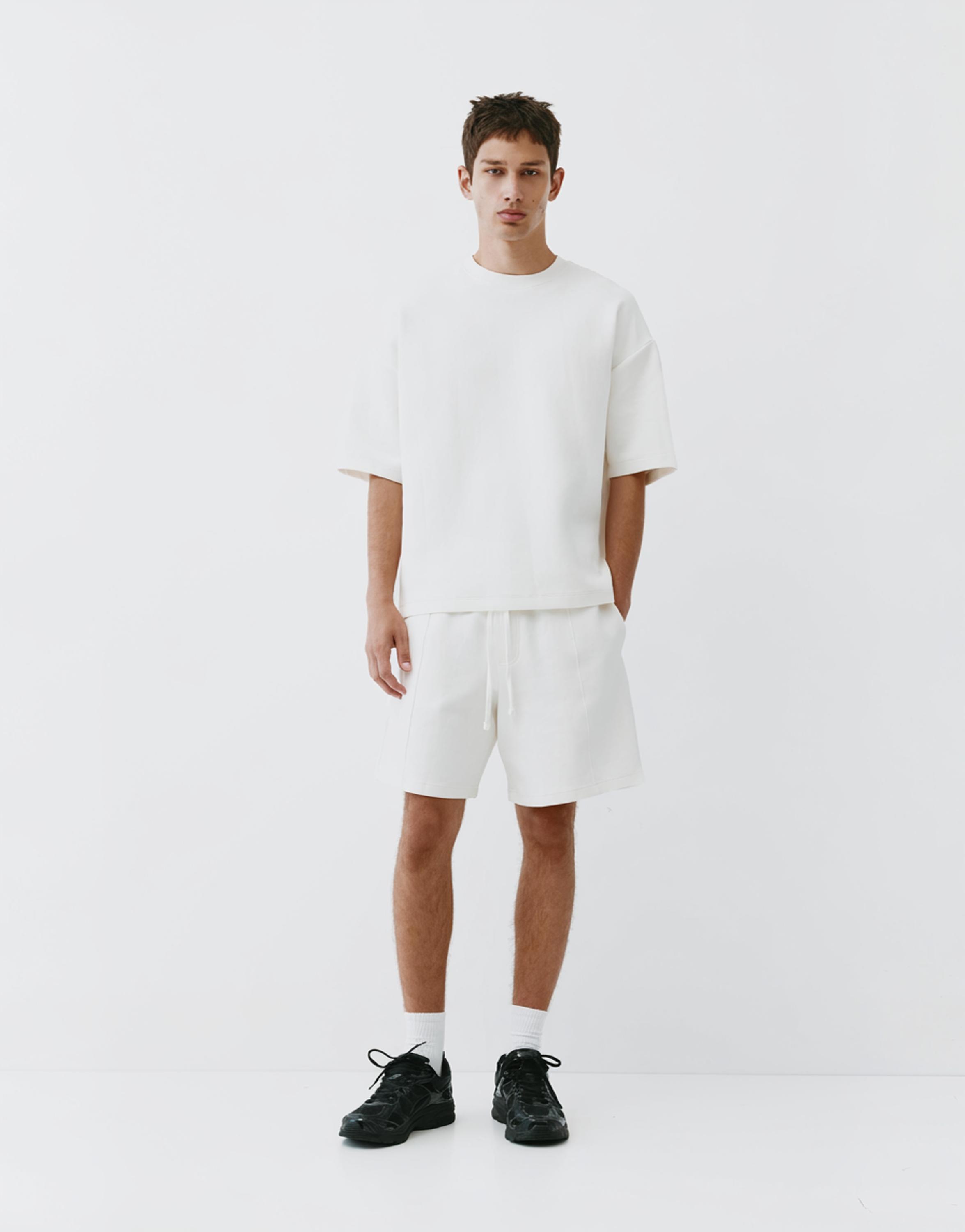Interlock short sleeve sweatshirt — Off white
