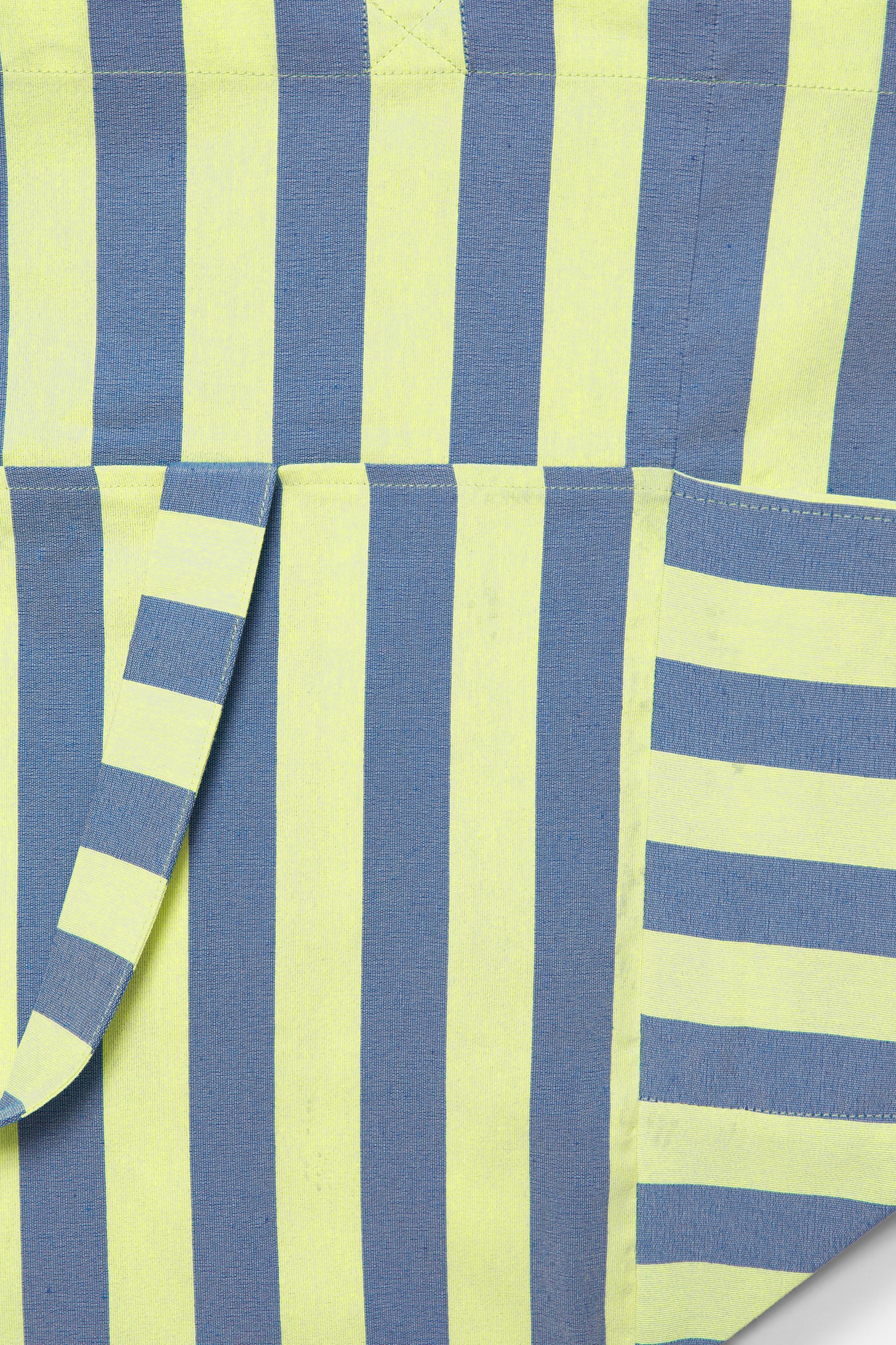 Large striped tote bag — Green
