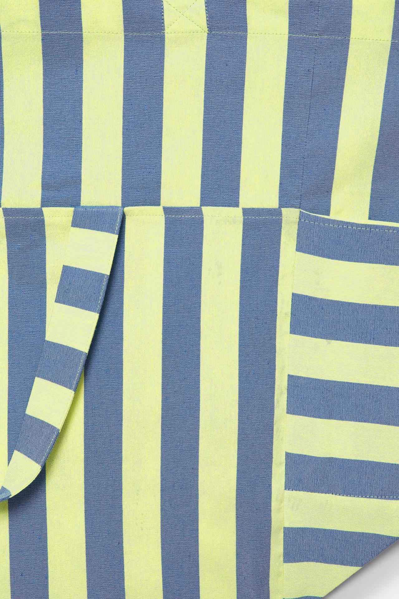 Large striped tote bag — Green