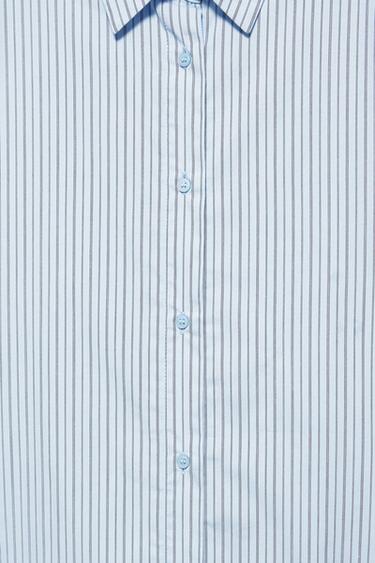 Striped shirt with back buttons — Sky blue 8