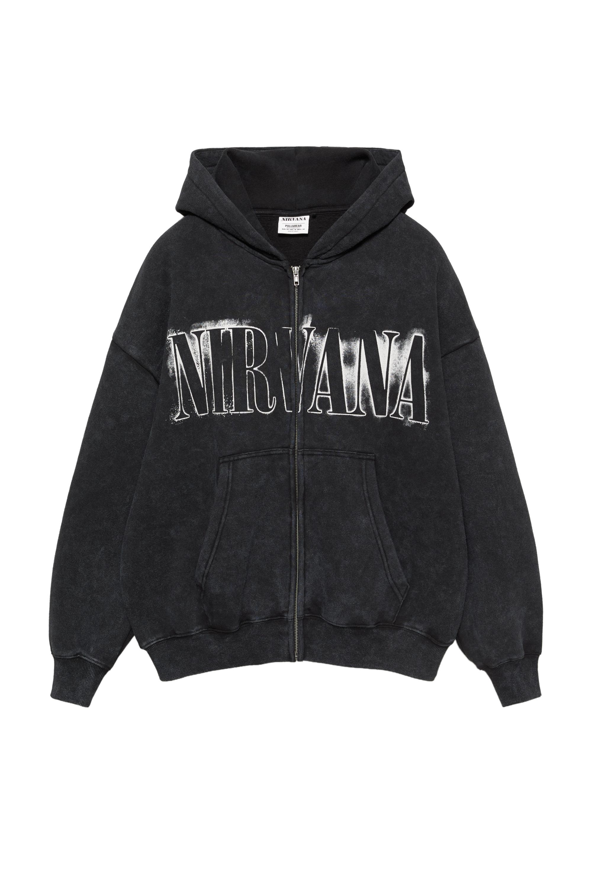 Nirvana fermuarlı kapüşonlu sweatshirt - Görsel 2