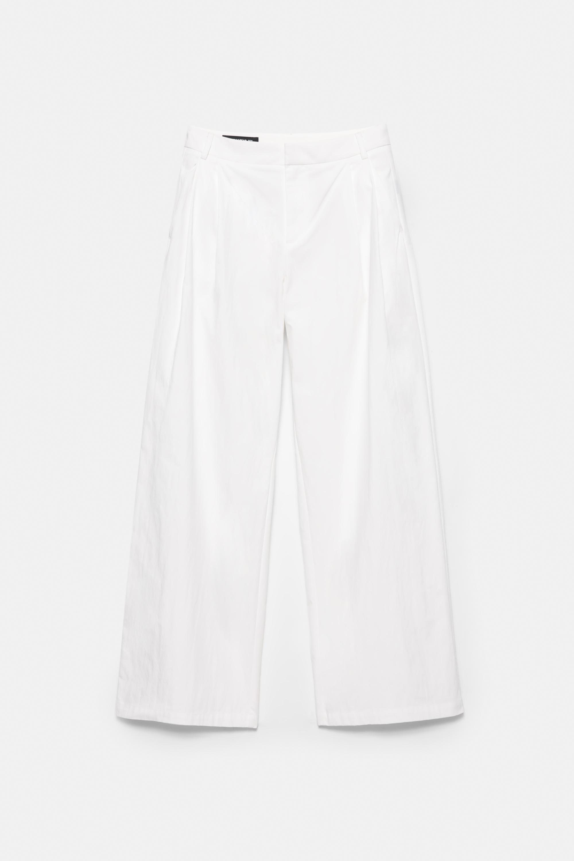 Double-dart white trousers — White