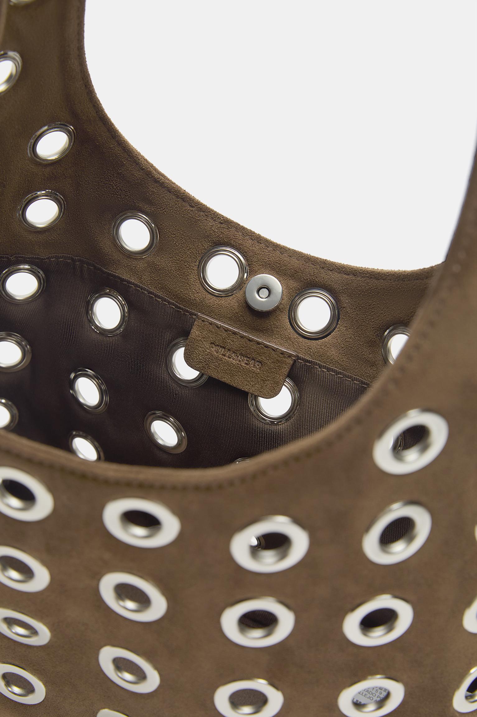 Zımba detaylı omuz çantası - Görsel 3