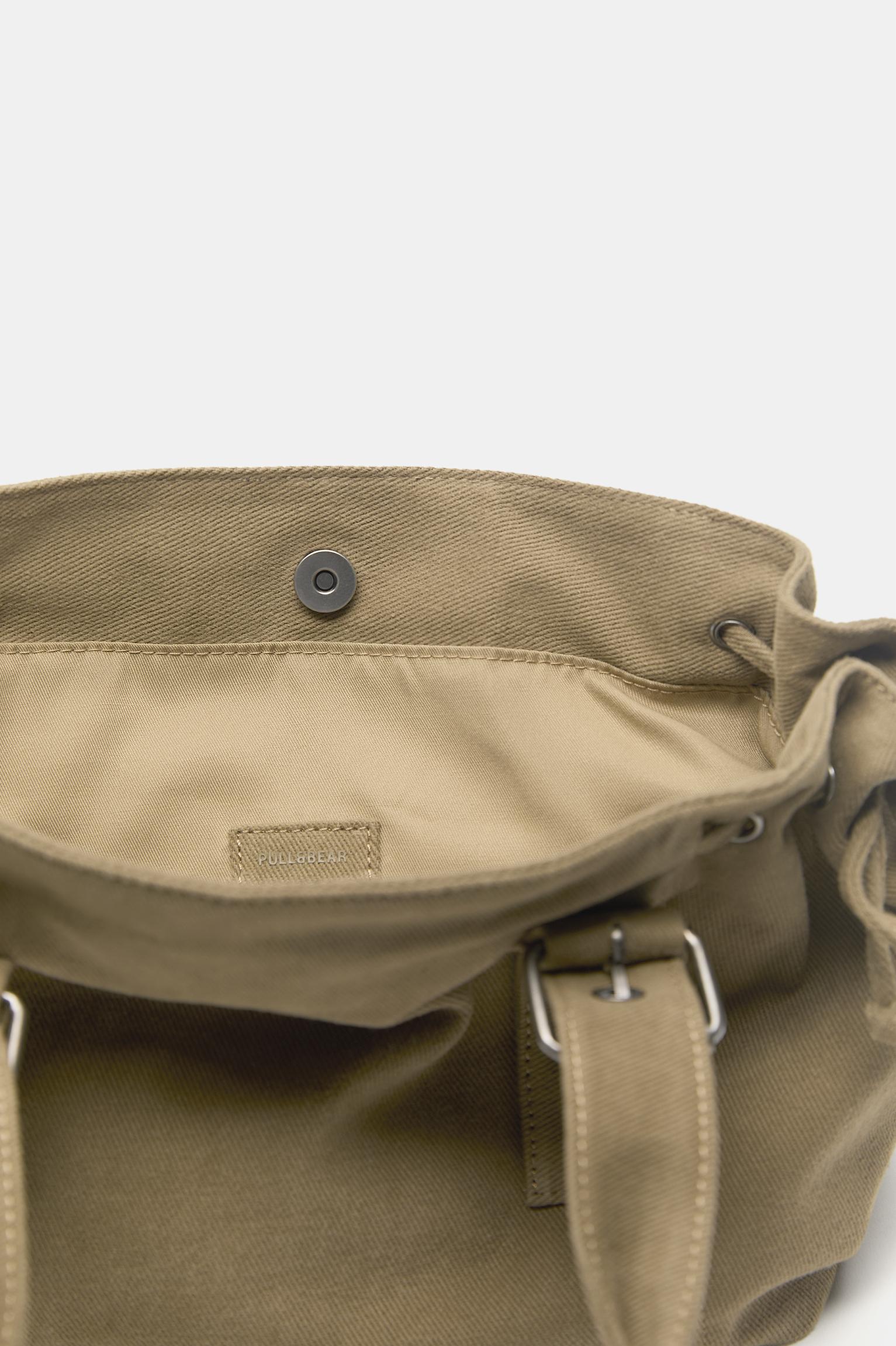 Buckle shopper bag — Camel