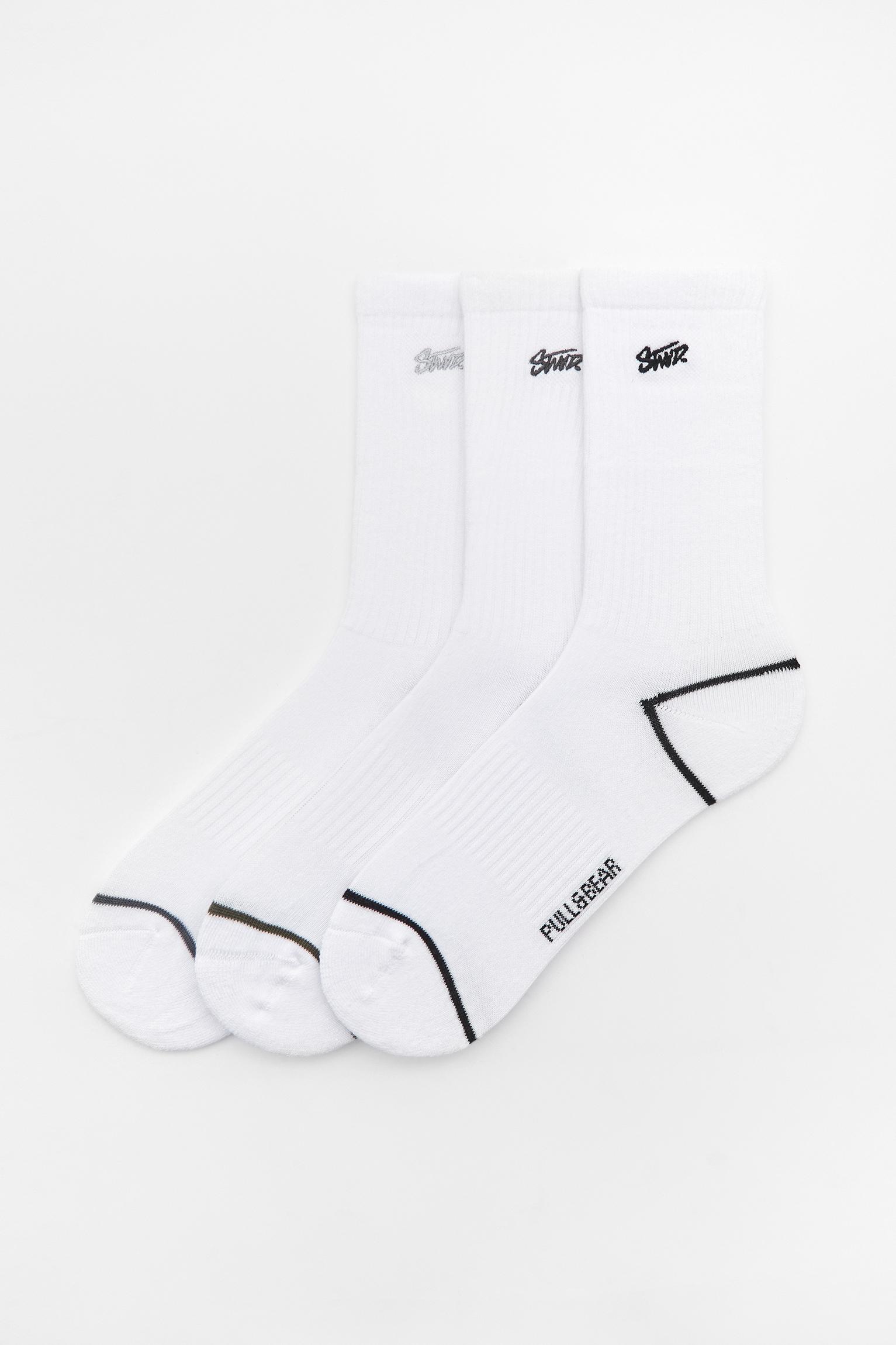 Pack of 3 pairs of sports socks — White
