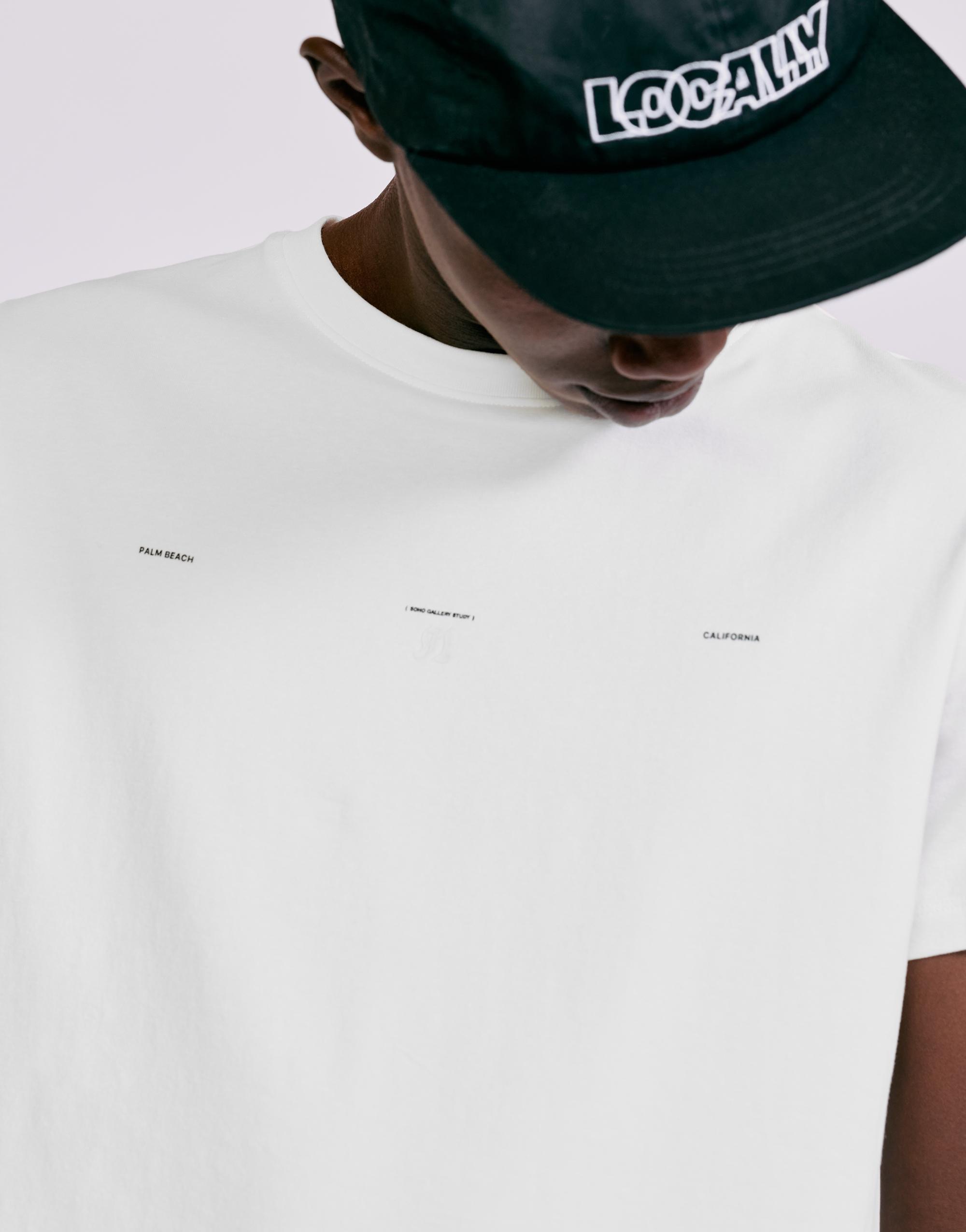 Muscle fit slogan T-shirt — White