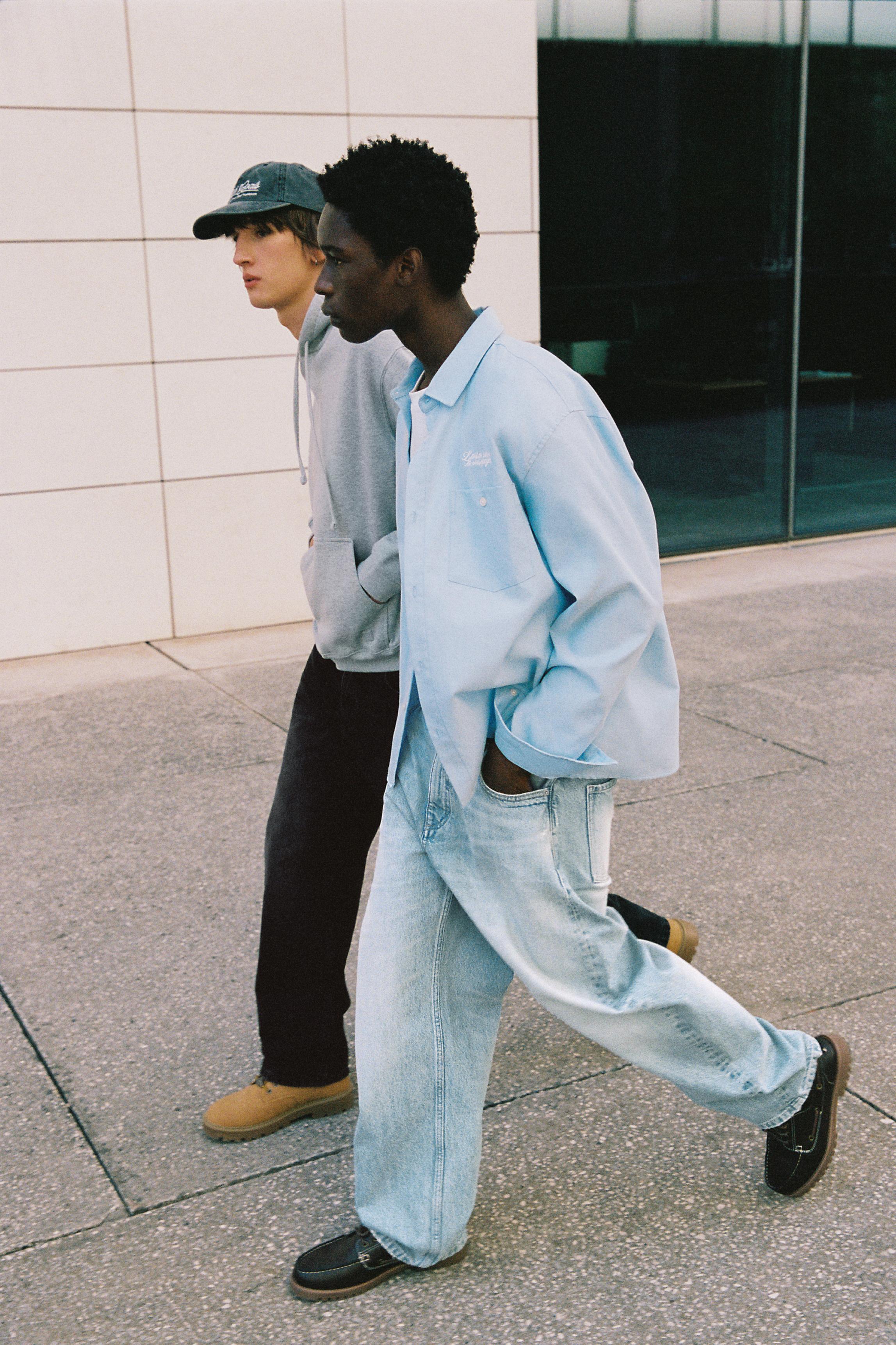 Balloon-fit baggy jeans — Pale indigo