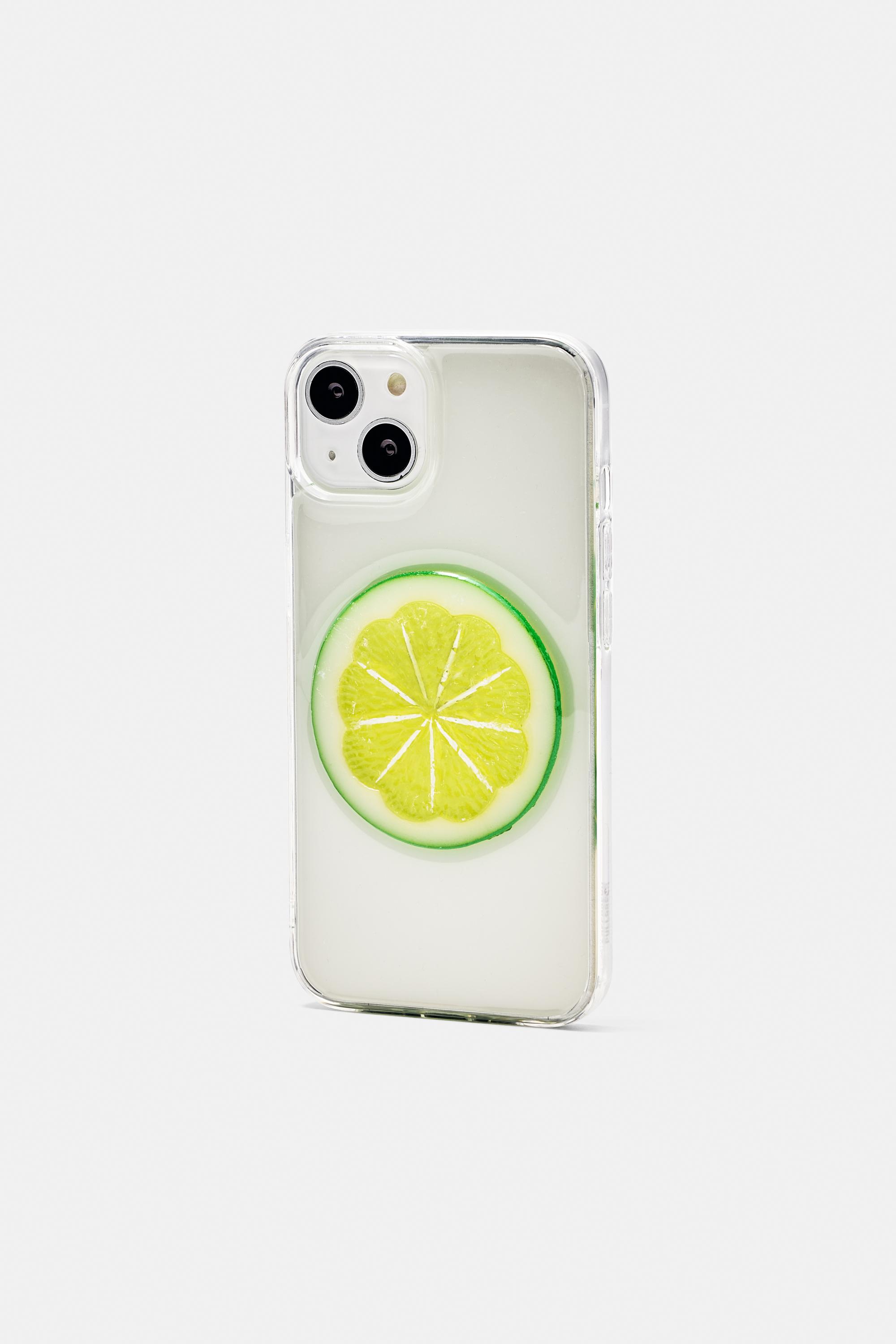 Transparent fruit iPhone case — Green