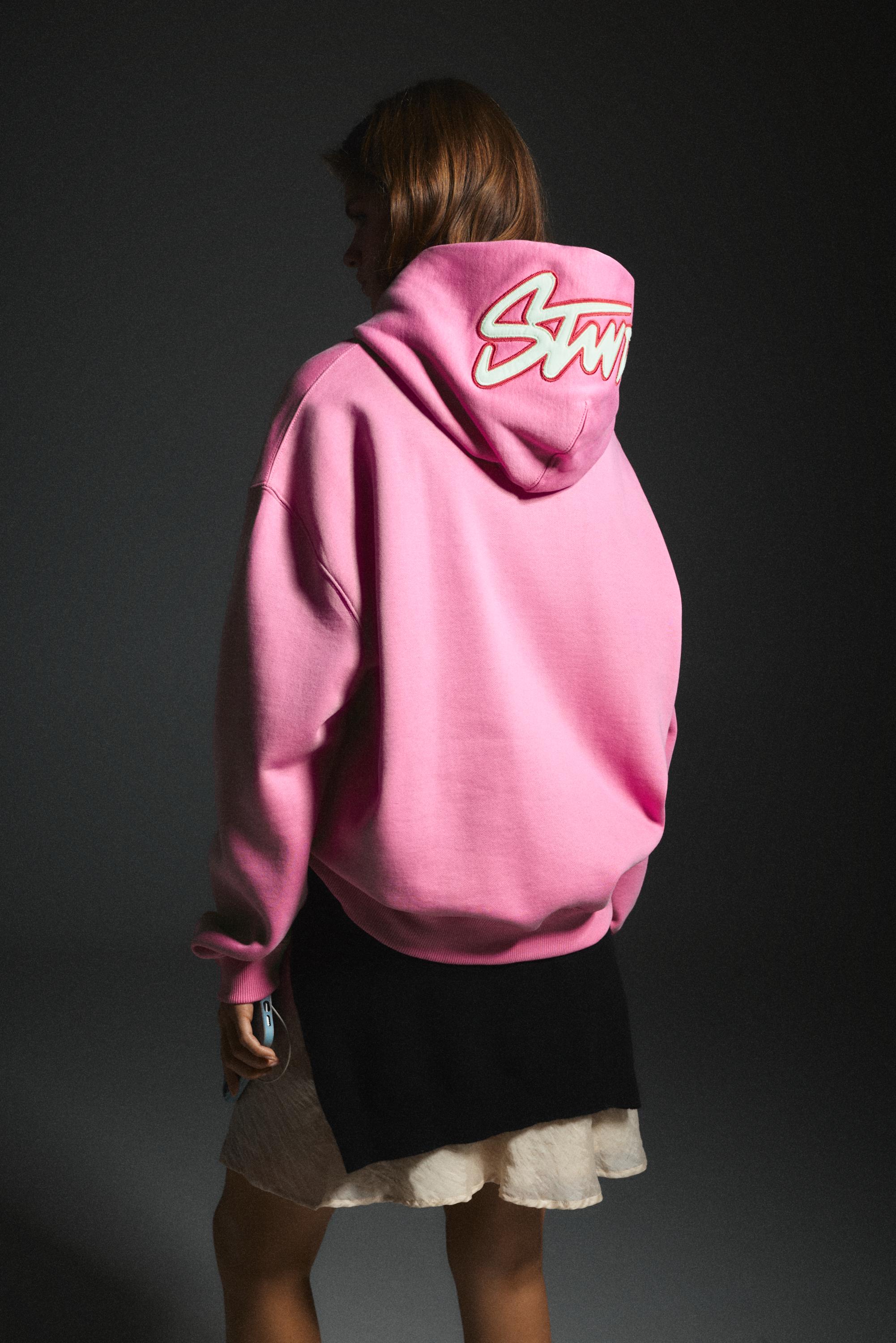 Pull&Bear STWD logolu boxy sweatshirt, kapüşon görsel 7