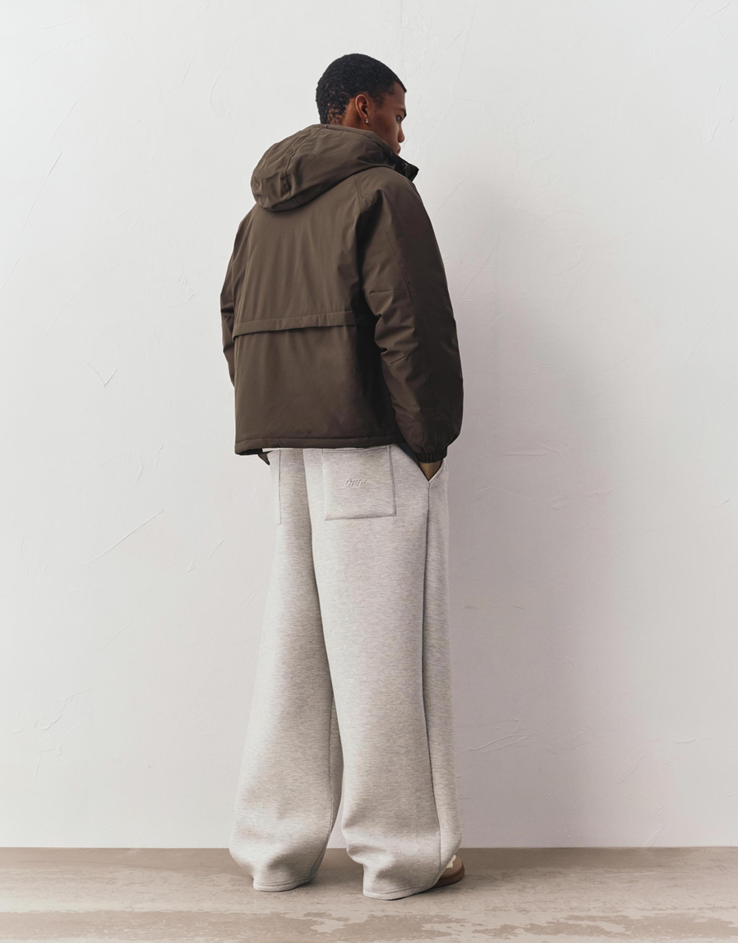 Dik yaka şişme mont - Görsel 5