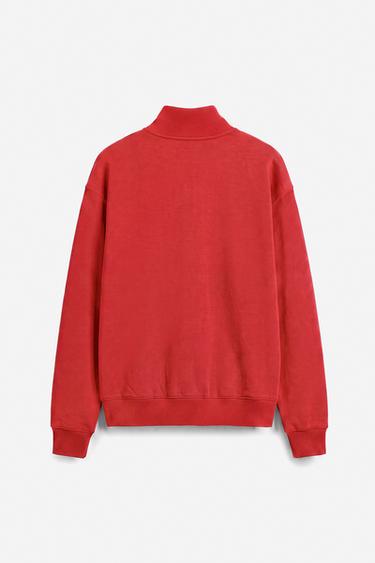 Quarter-zip sweatshirt — Red 6