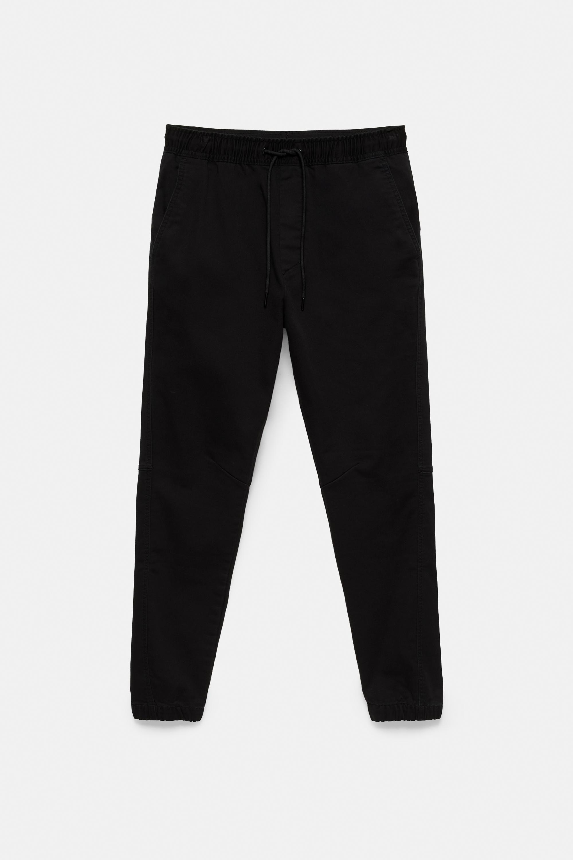 Regular fit jogging trousers — Black (alternate view)