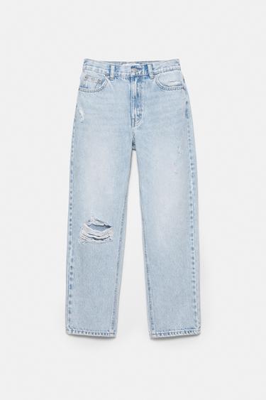 Ripped mom fit jeans — Sky blue 6