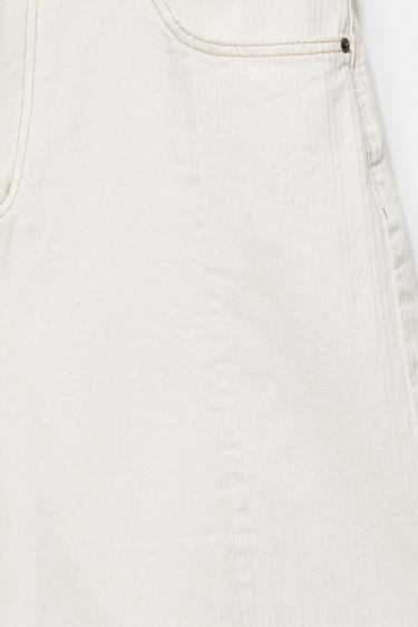 Baggy relaxed denim Bermuda shorts — White 10