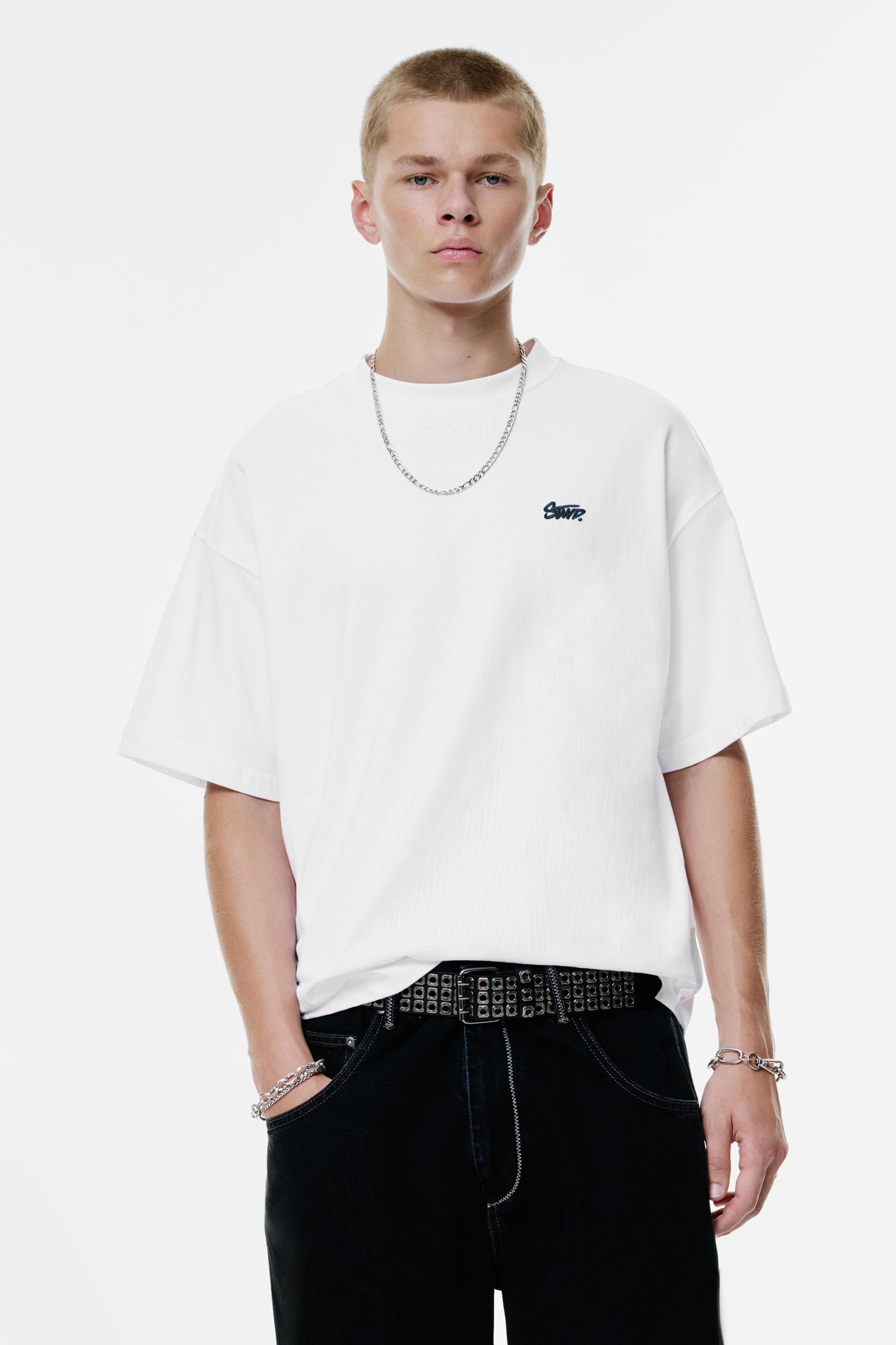 T-Shirt Mit Stwd-Logo Und Karos