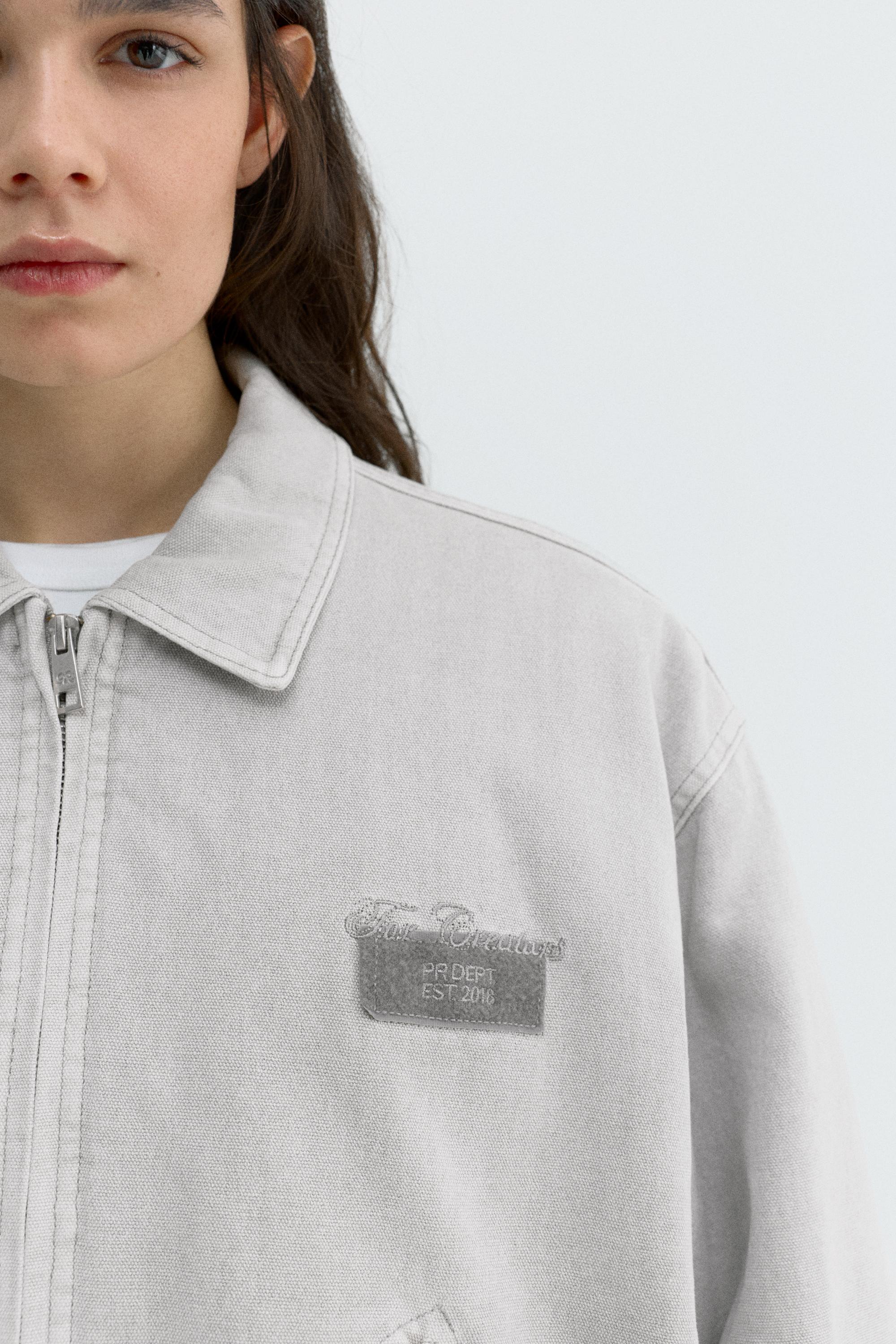 İşlemeli yama detaylı ceket - Görsel 10