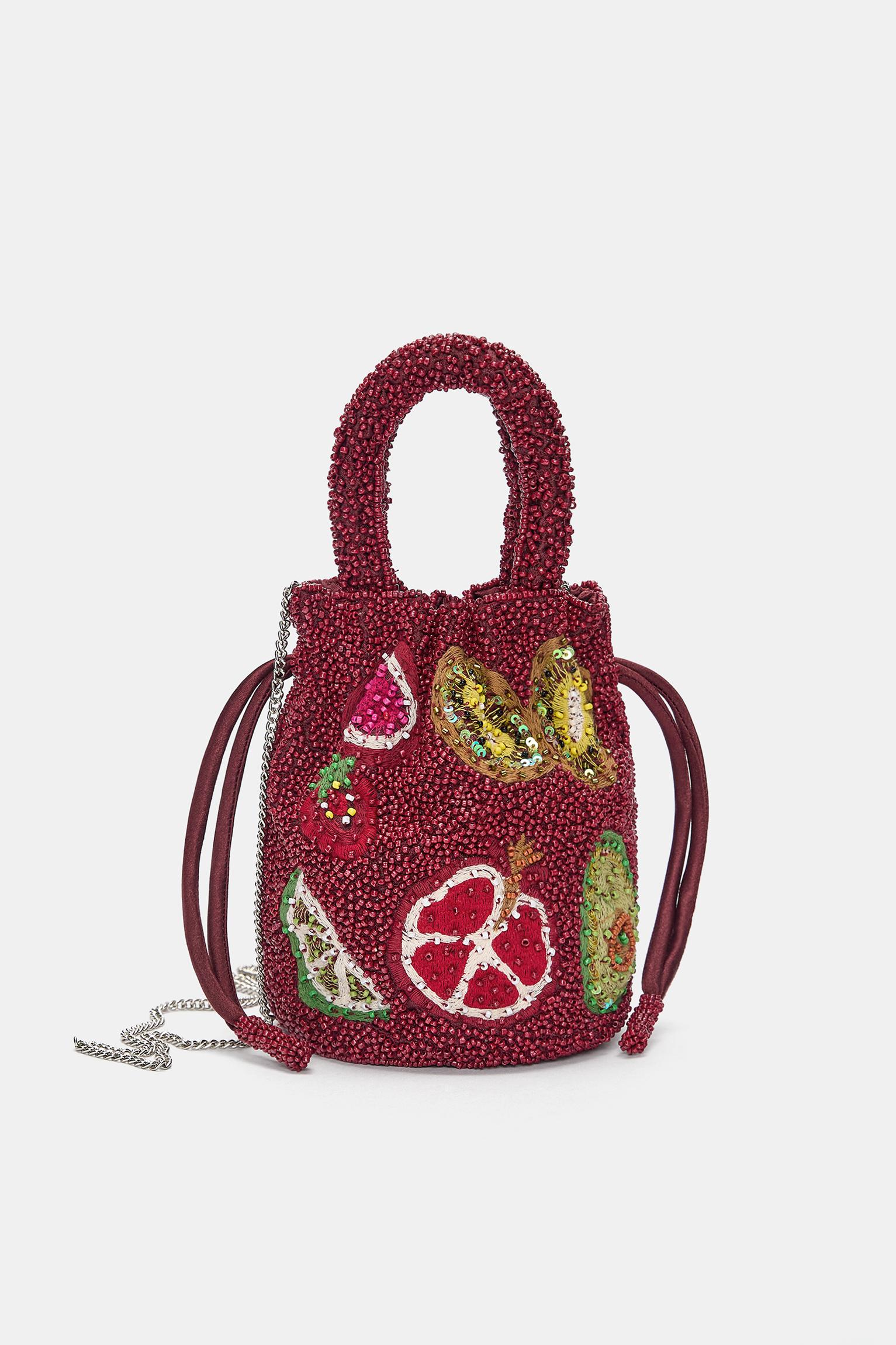 Beuteltasche Mit Perlen