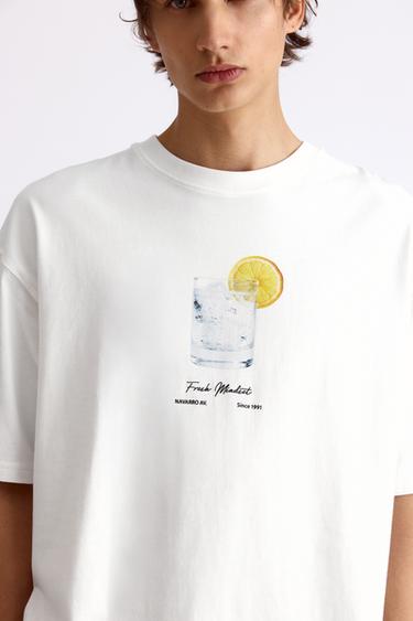 Relaxed fit cup graphic T-shirt — Off white 4